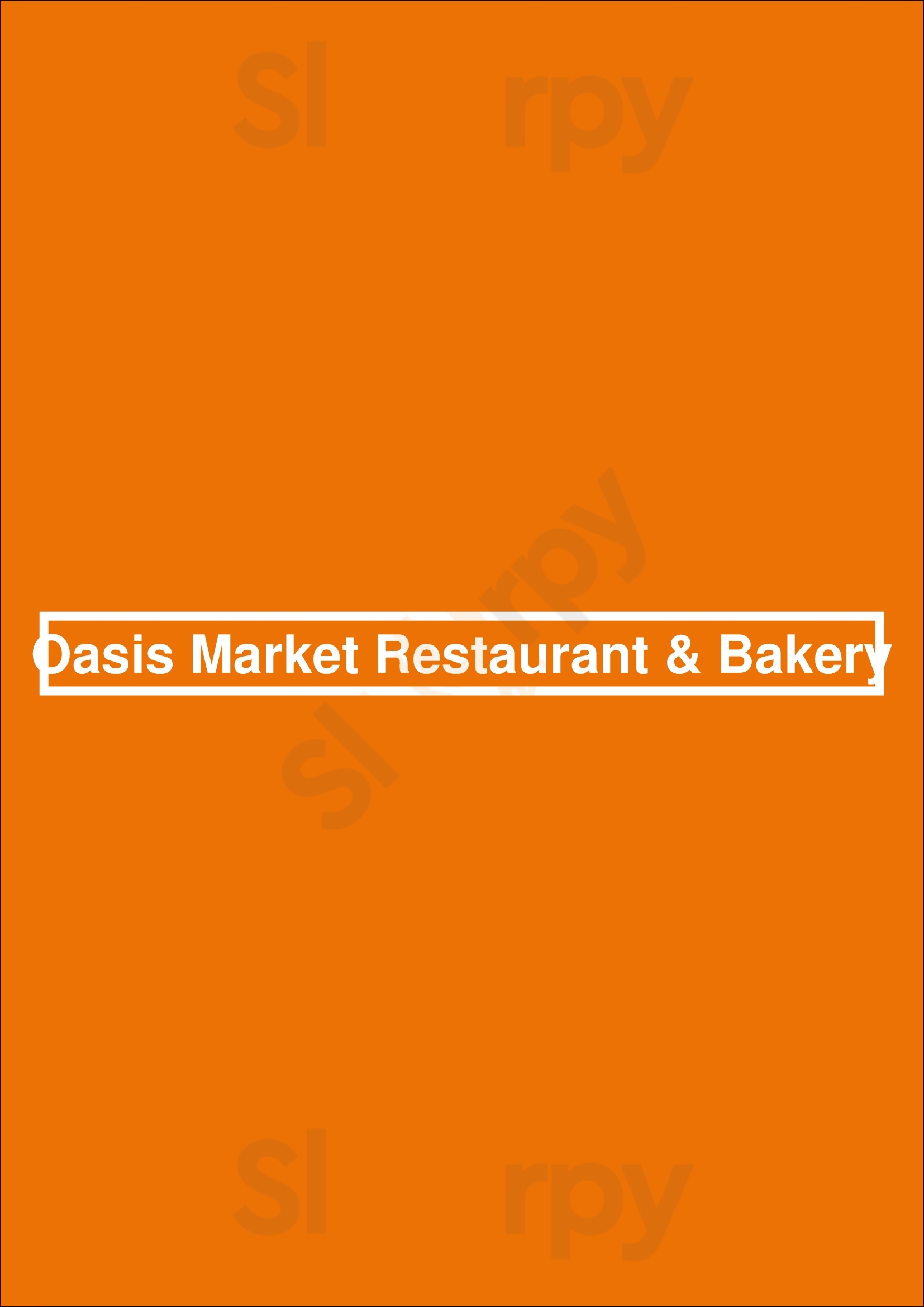 Main Menu - Oasis Food Market
