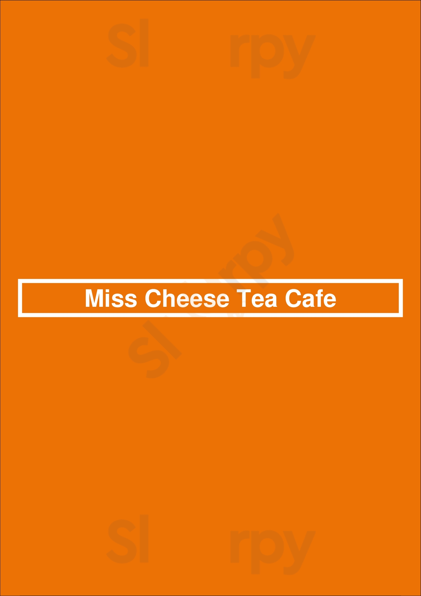 Main Menu - Miss Cheese Tea Cafe