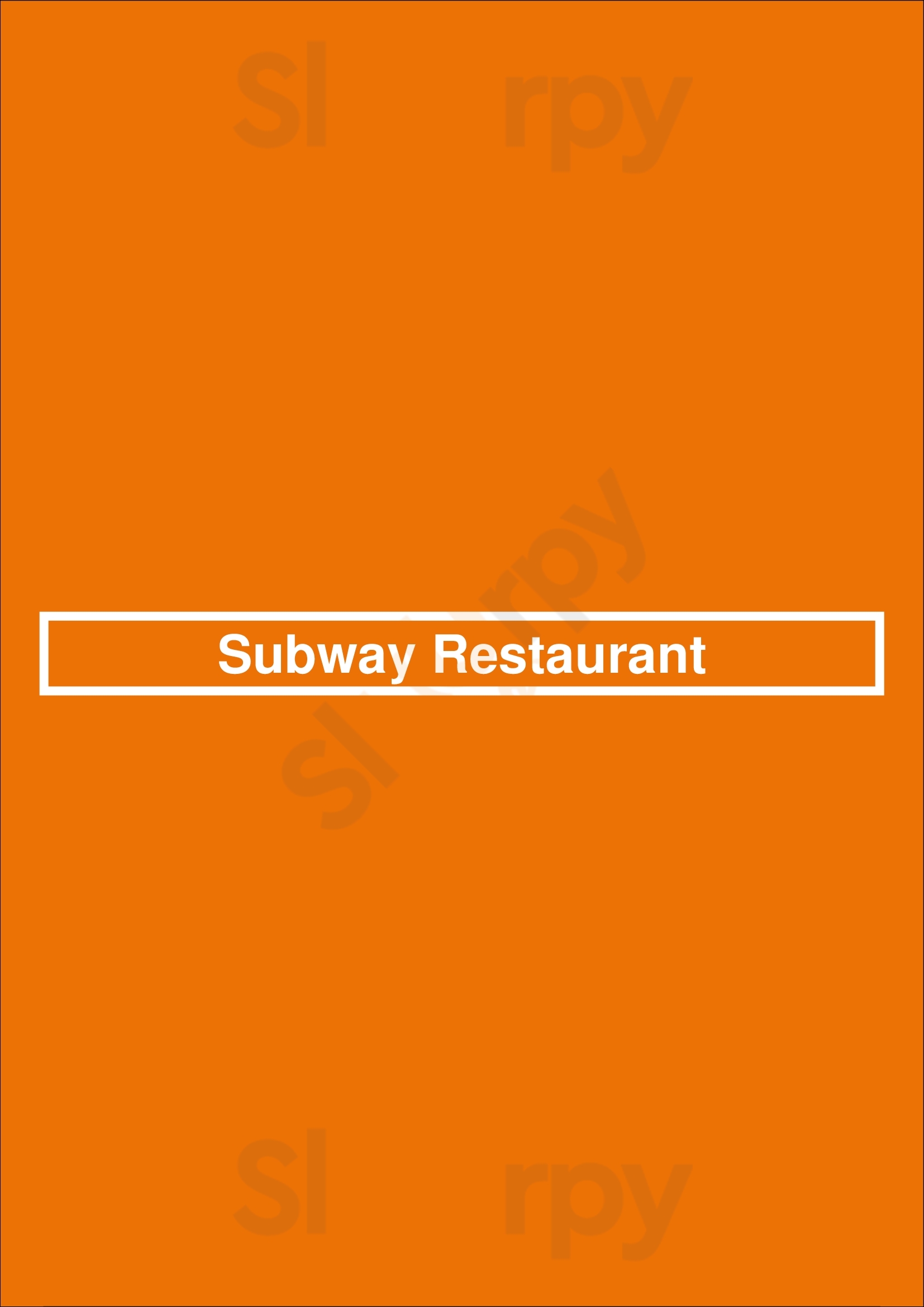 Subway Greenville Menu - 1
