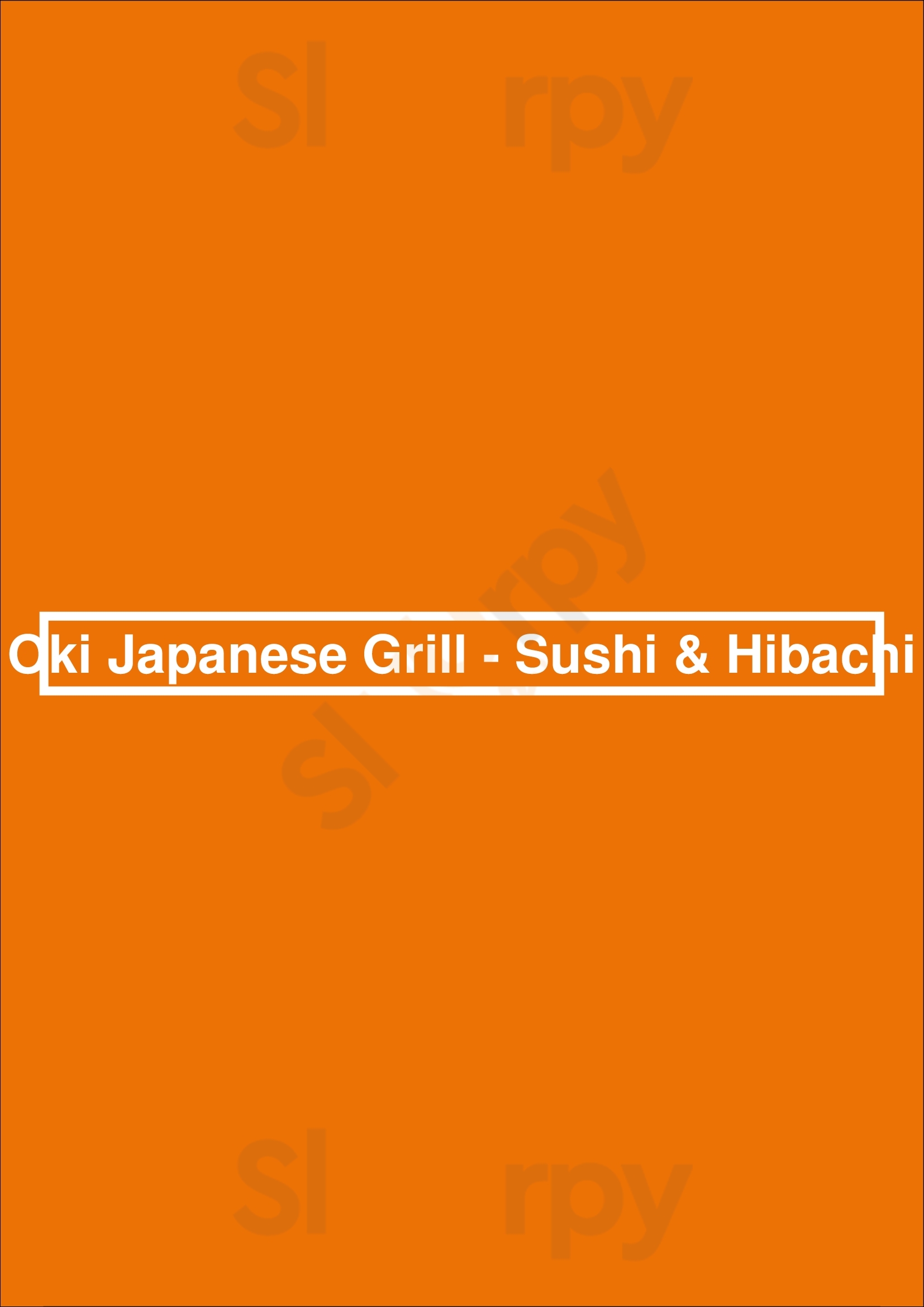 Oki Japanese Grill - Sushi & Hibachi Plano Menu - 1