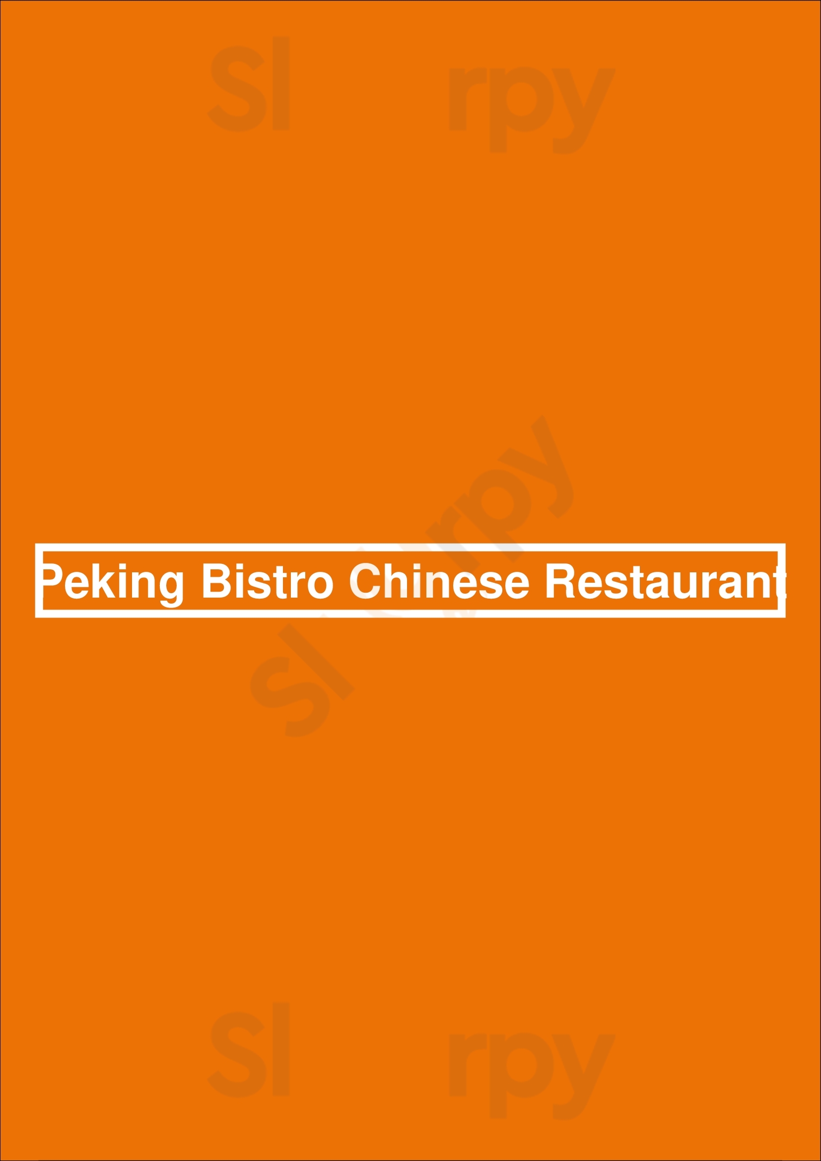 Main Menu - Peking Bistro Chinese Restaurant