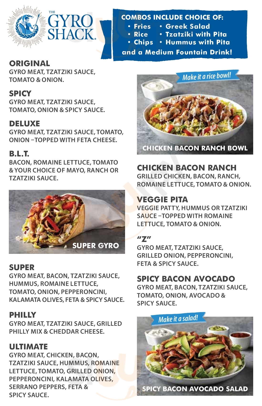 Main Menu - Gyro Shack