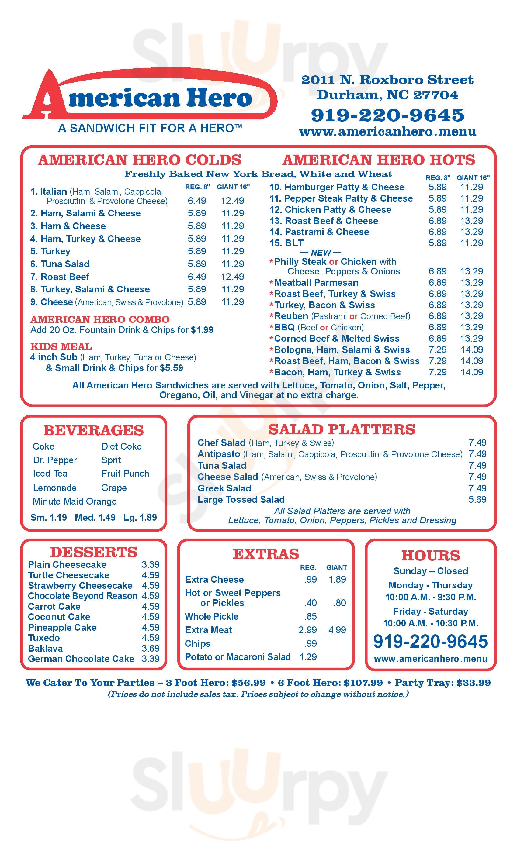 Main Menu - American Hero