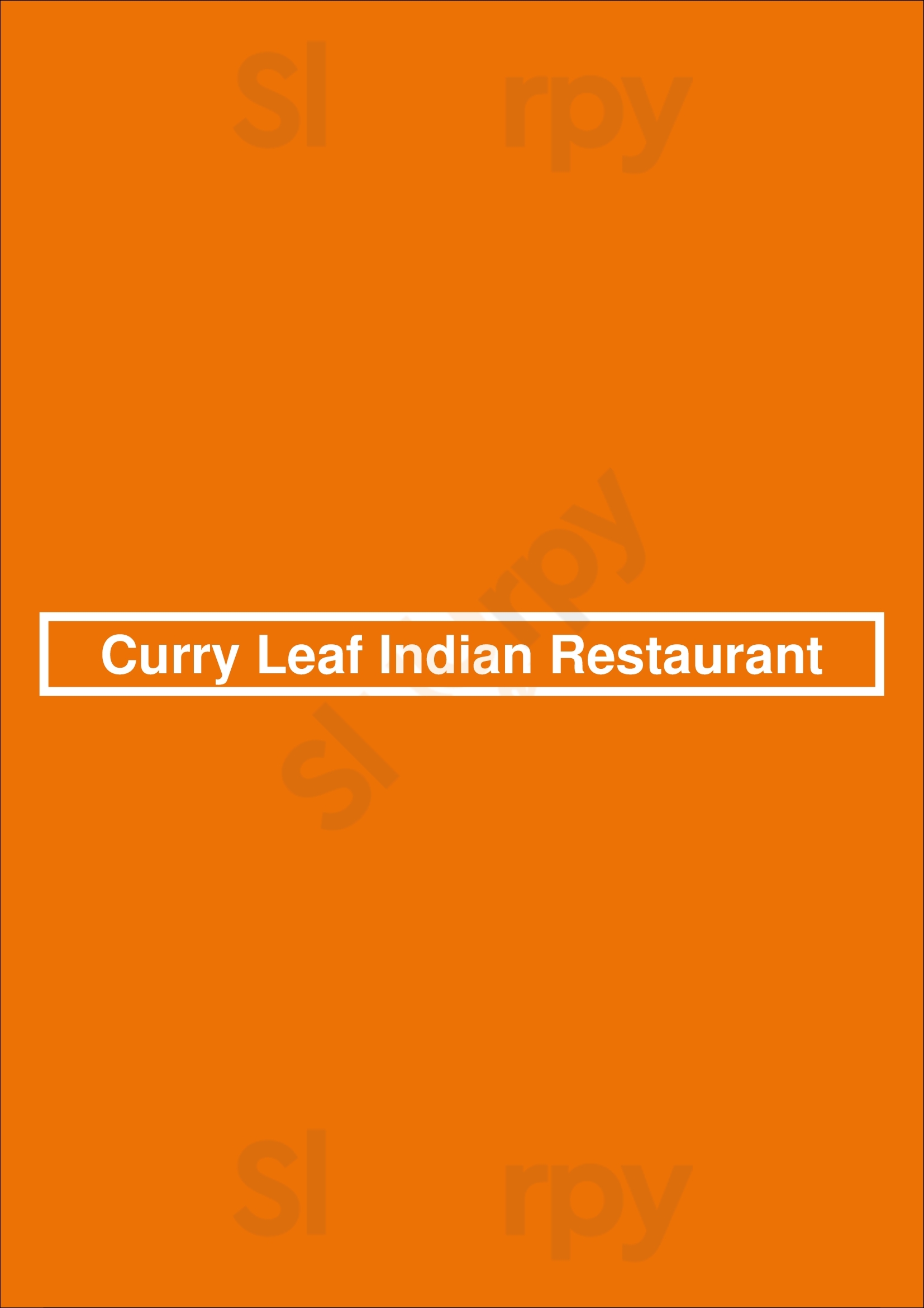 Curry Leaf Indian Restaurant Albany Menu - 1