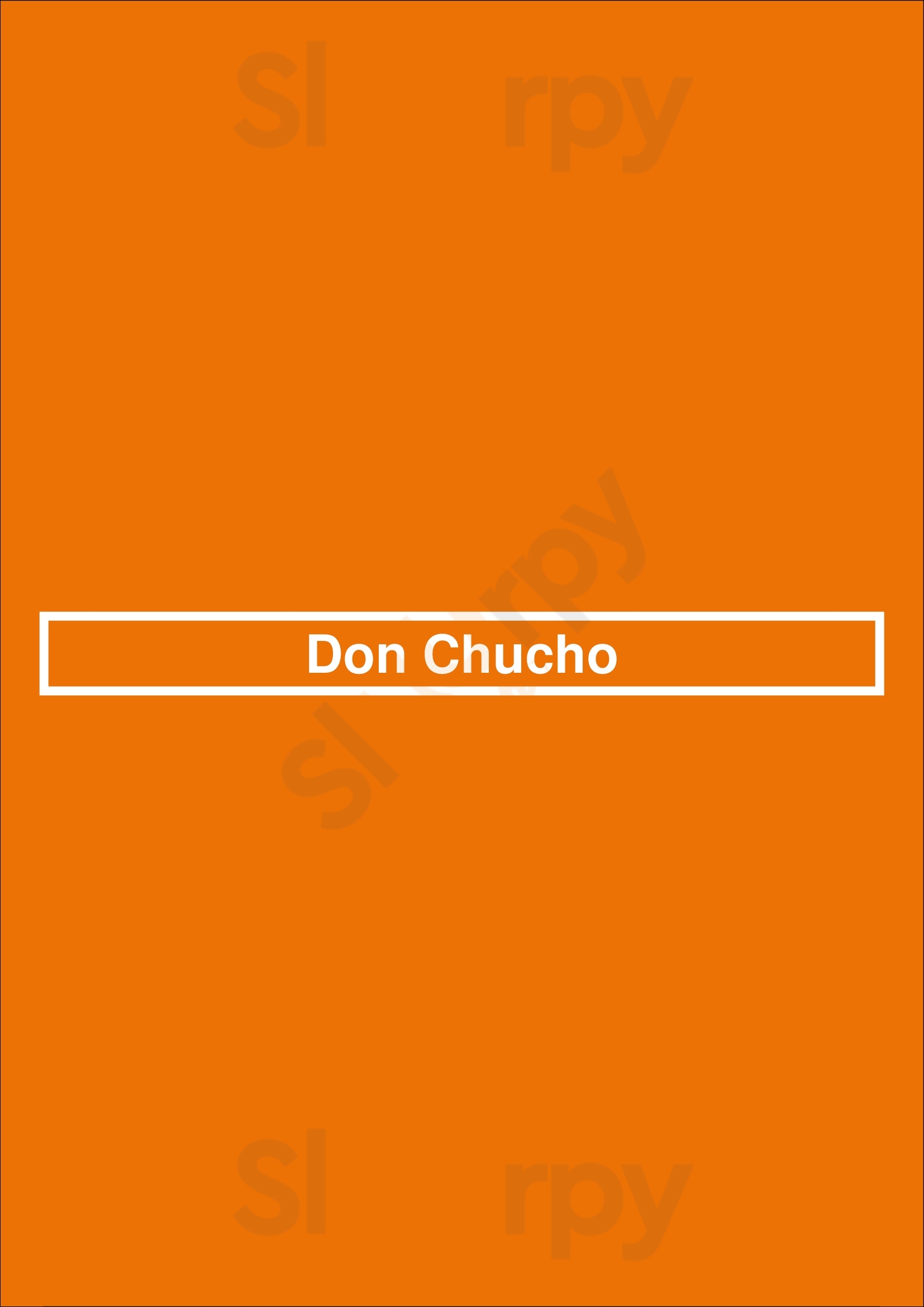 Main Menu - Don Chucho