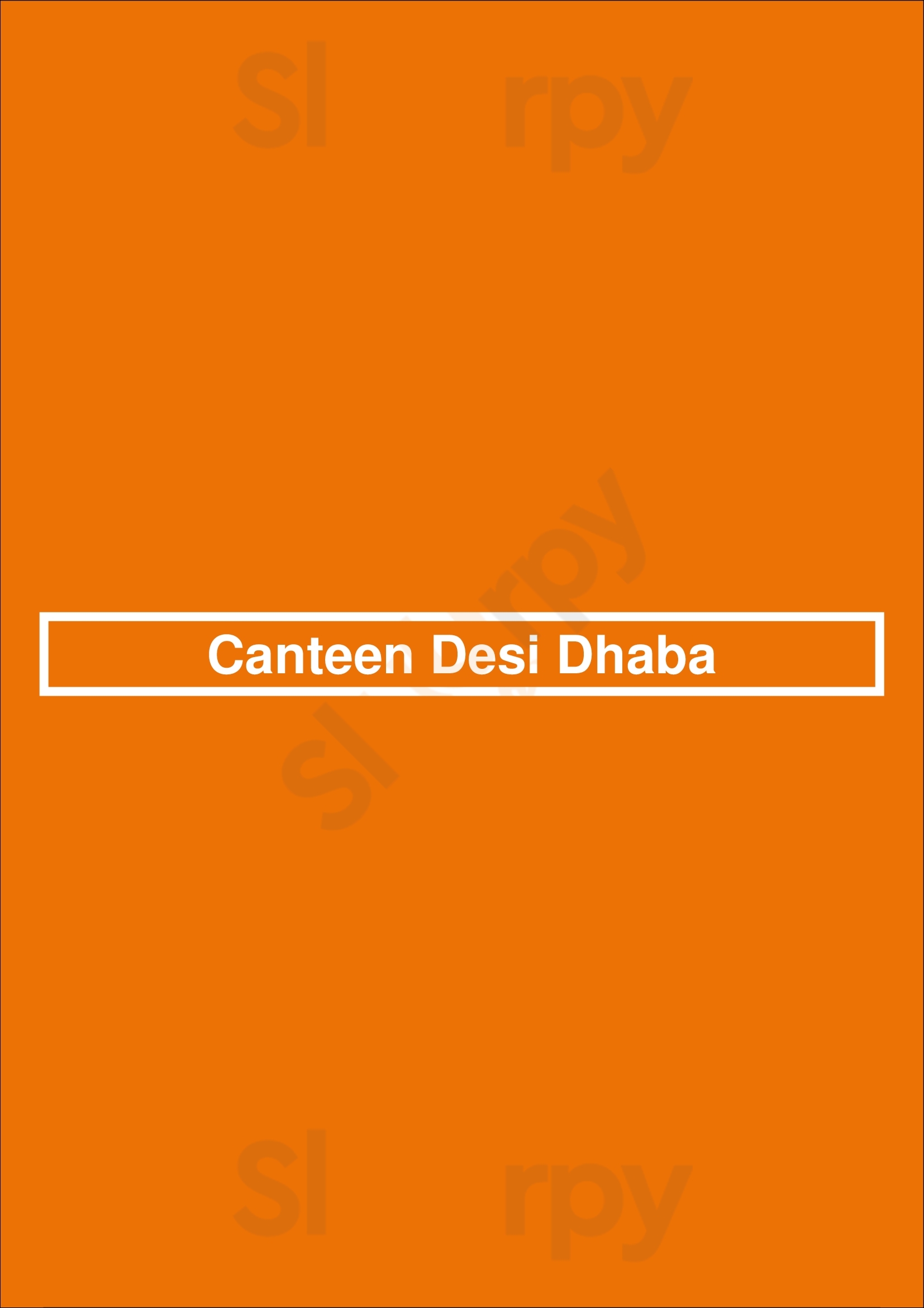 Main Menu - Canteen Desi Dhaba