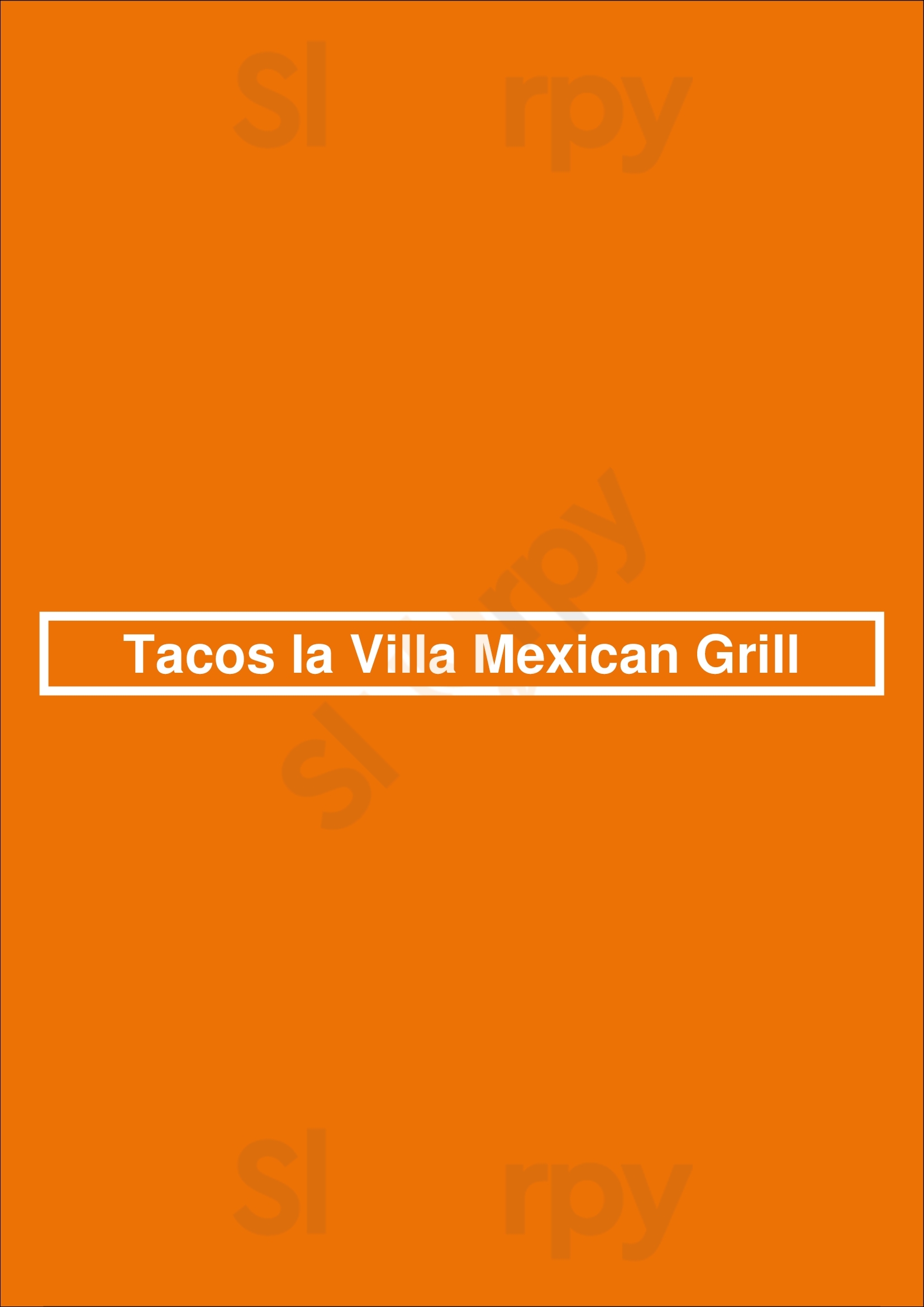 Tacos La Villa Mexican Grill Bakersfield Menu - 1