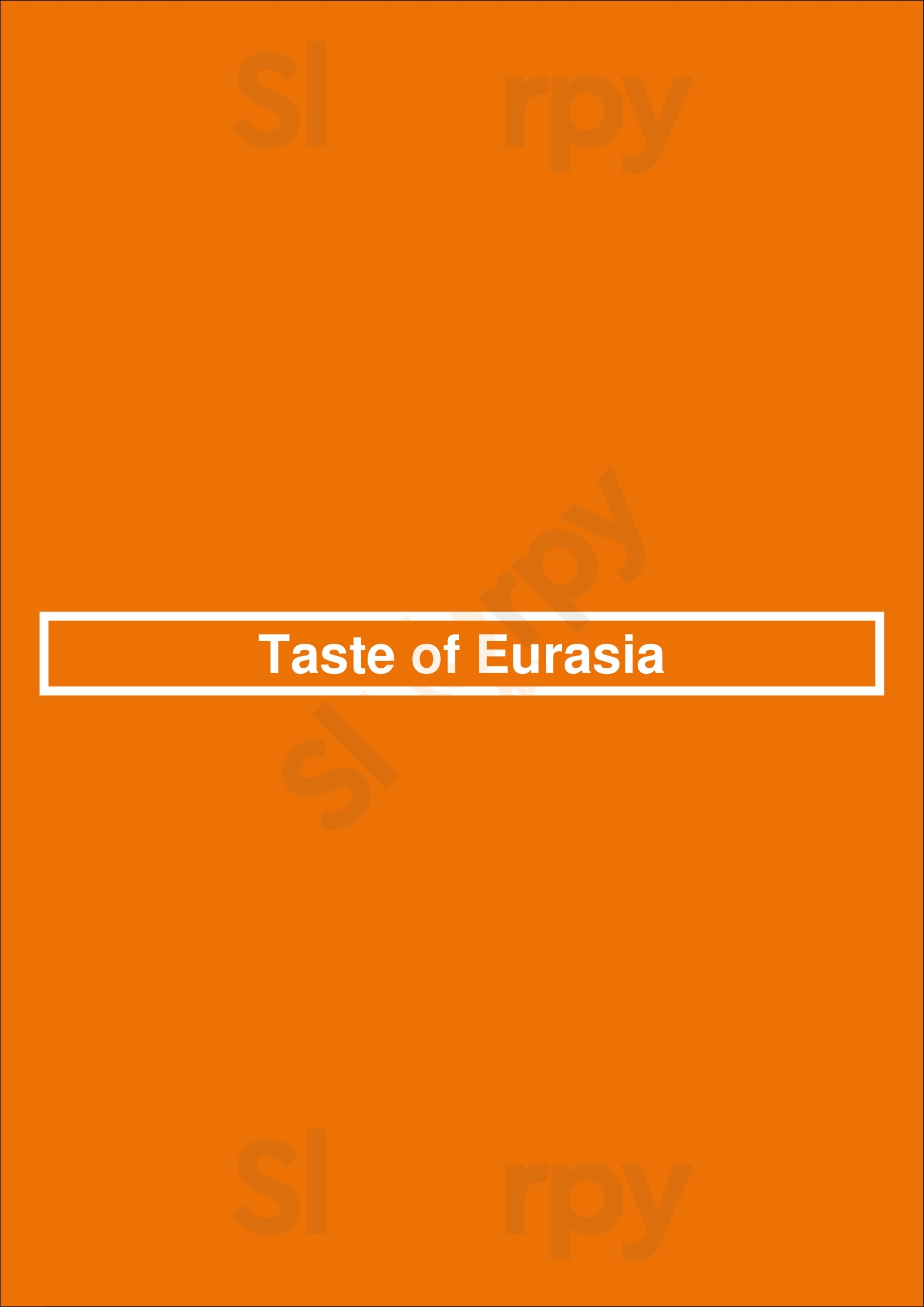 Taste Of Eurasia Alexandria Menu - 1