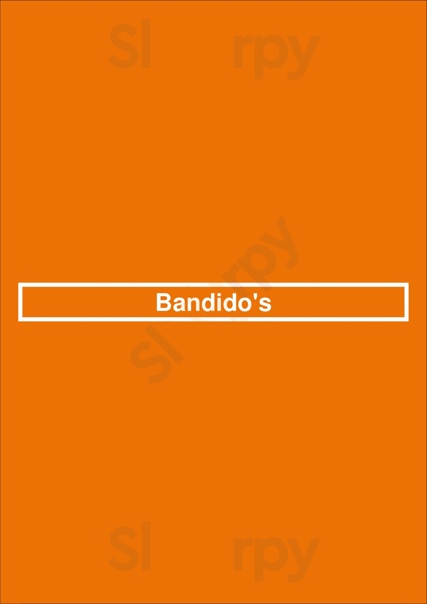 Bandido's Fort Wayne Menu - 1