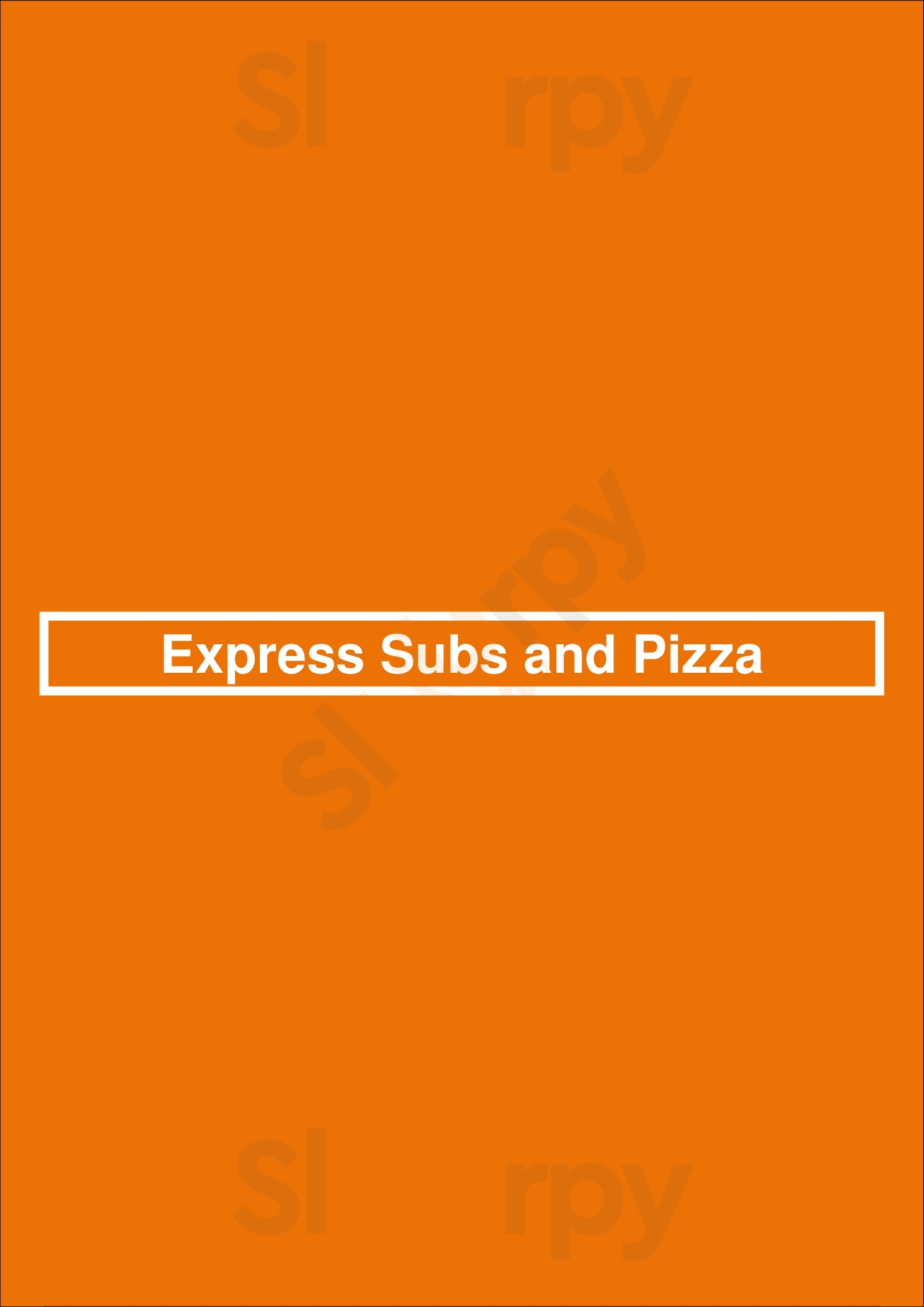 Main Menu - Express Subs & Pizza