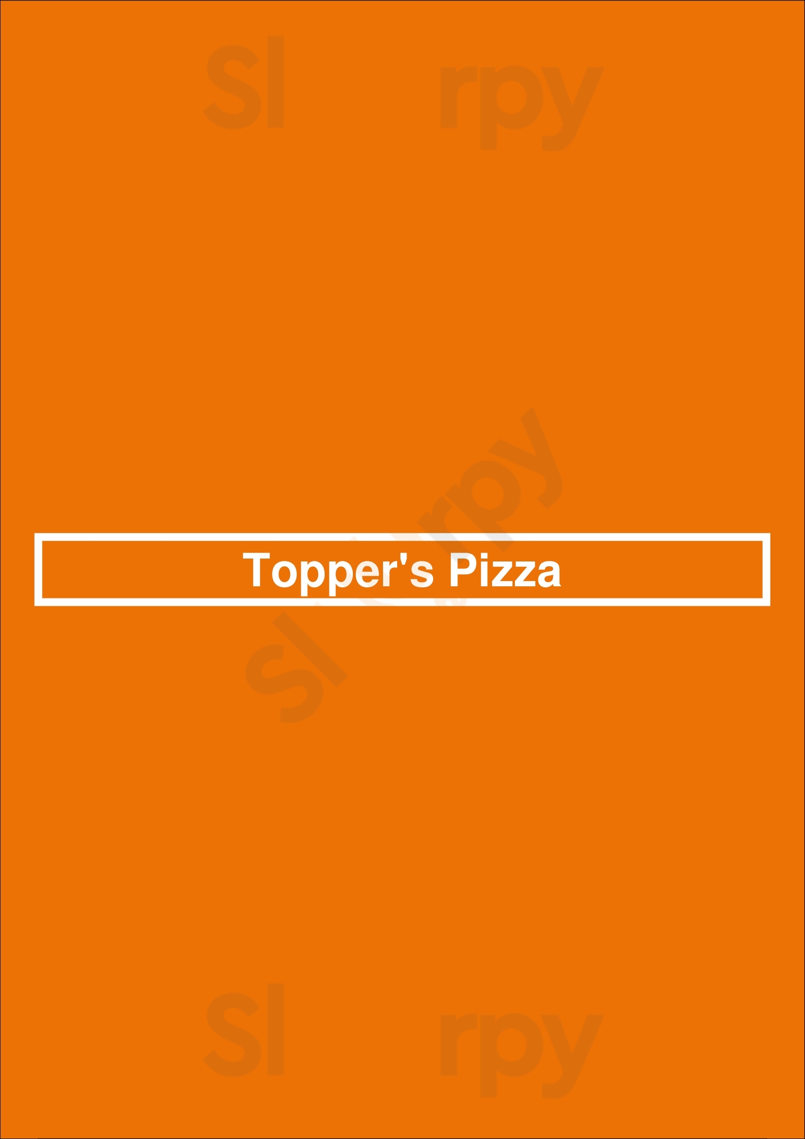 Main Menu - Topper's Pizza
