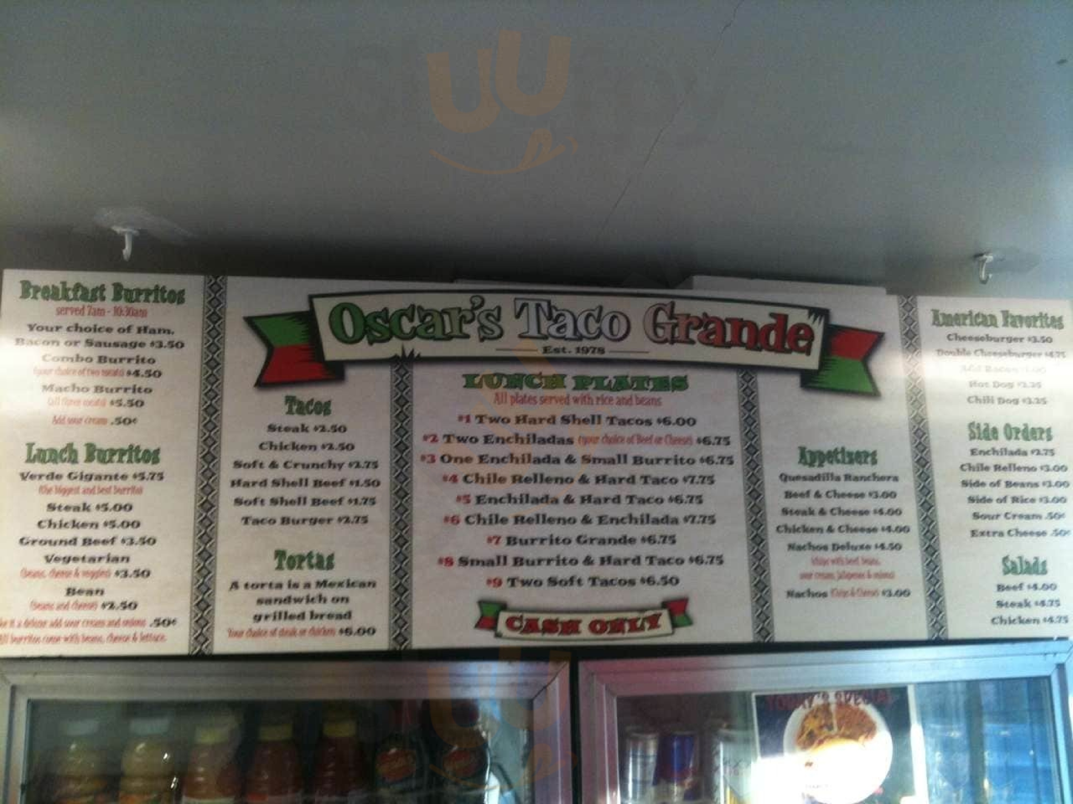 Oscar's Taco Grande Anchorage Menu - 1