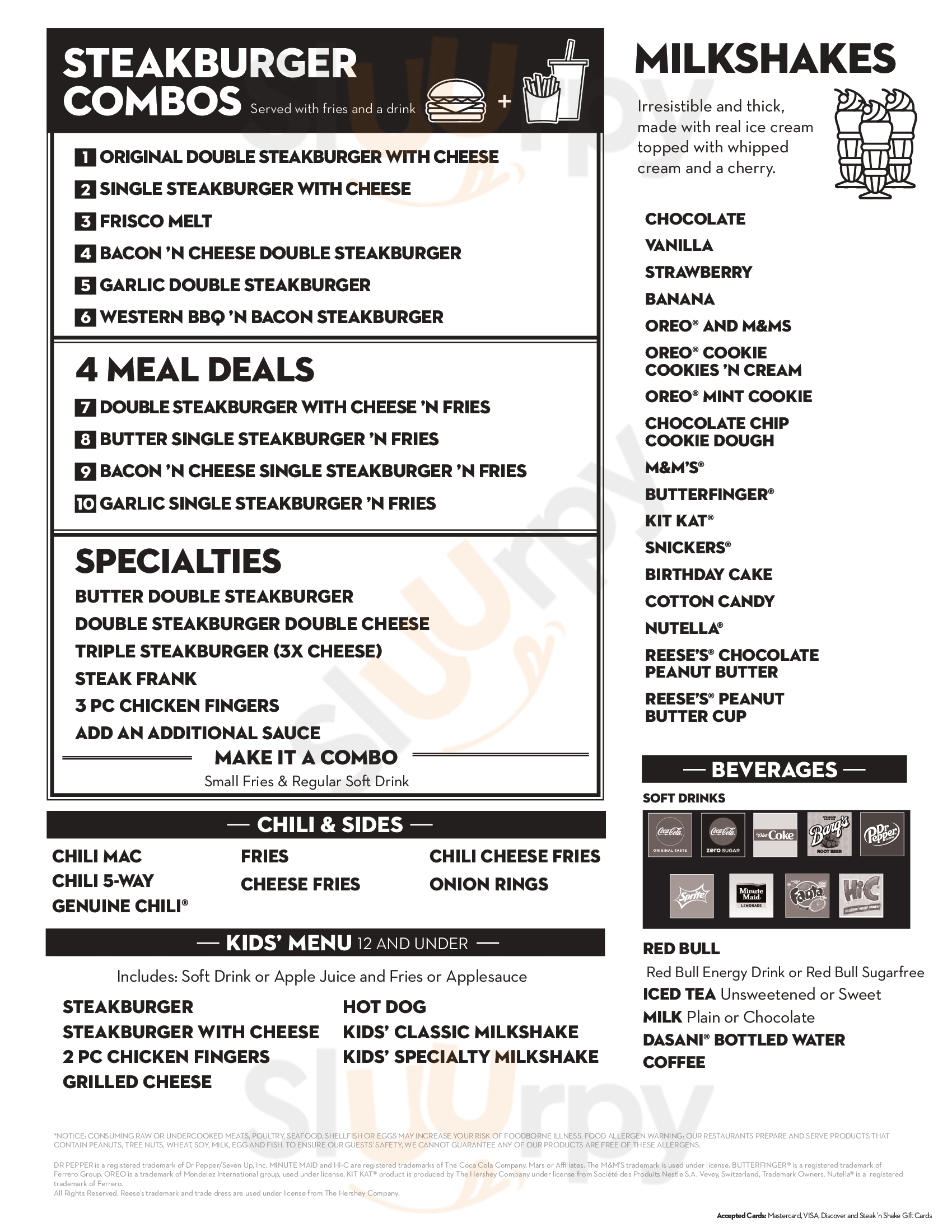 Main Menu - Steak 'n Shake