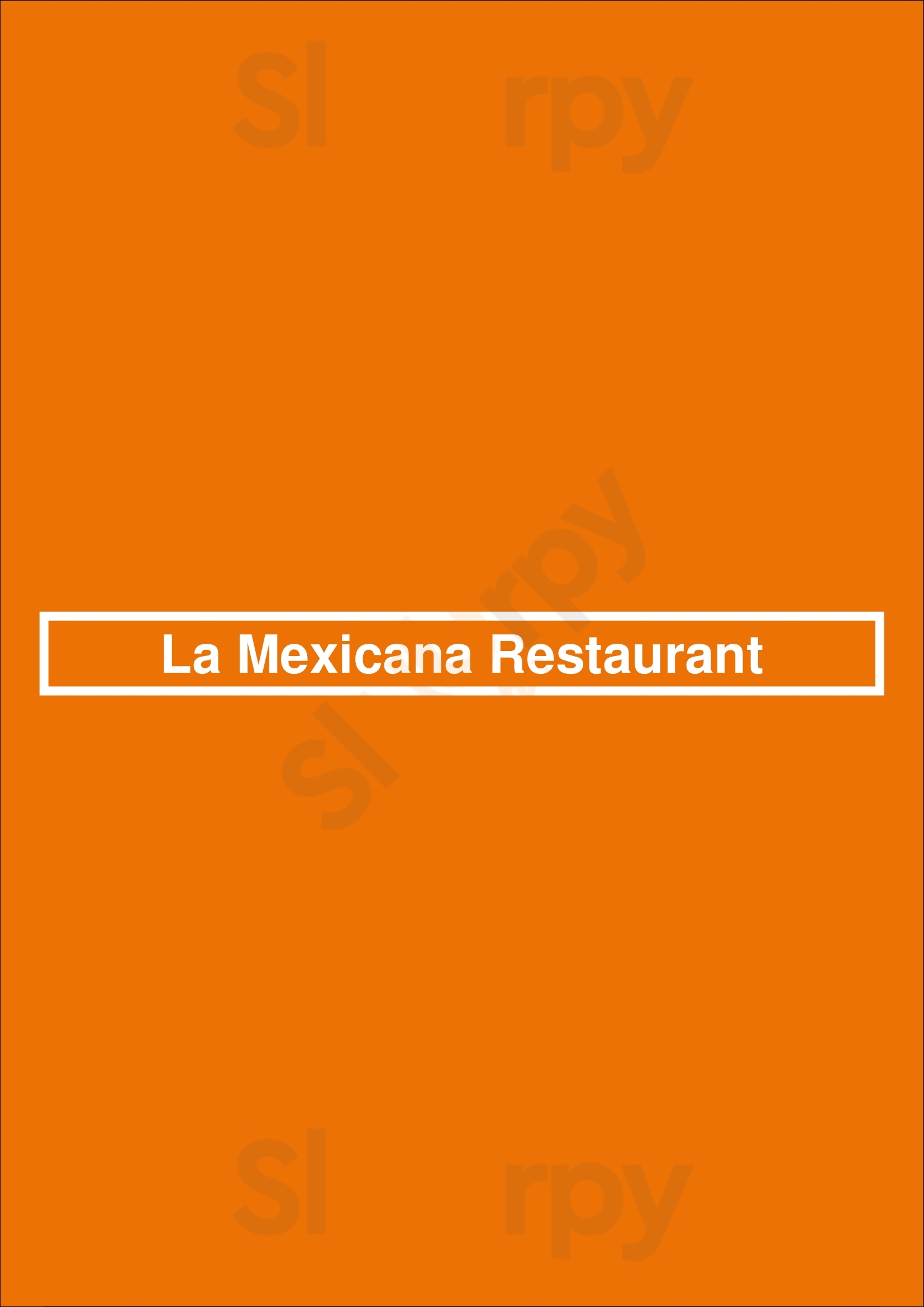 La Mexicana Restaurant Oakland Menu - 1