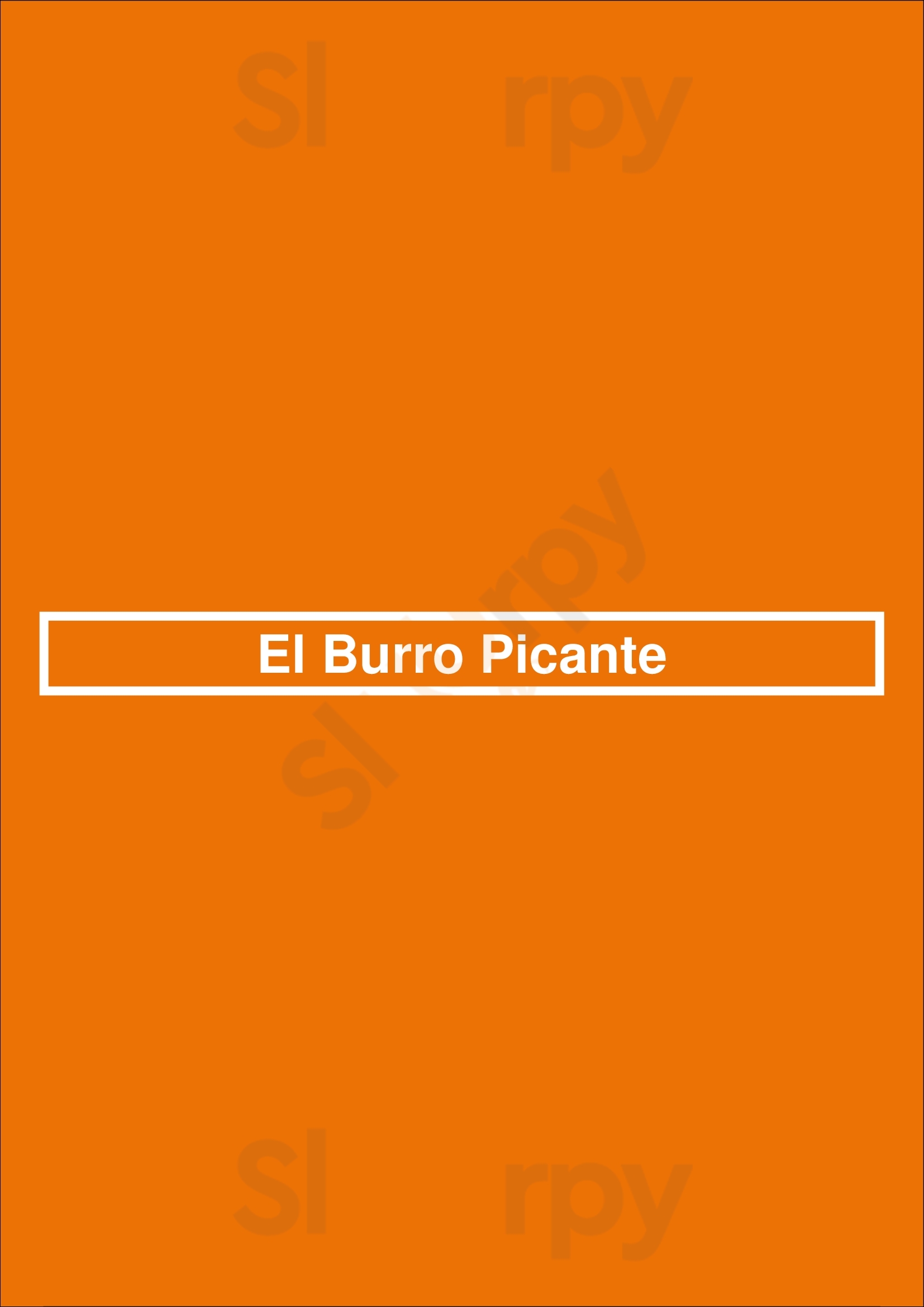 Main Menu - El Burro Picante