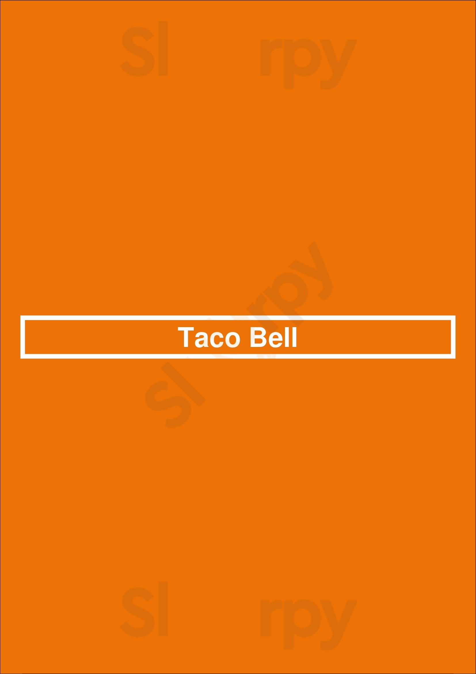 Taco Bell Pasadena Menu - 1