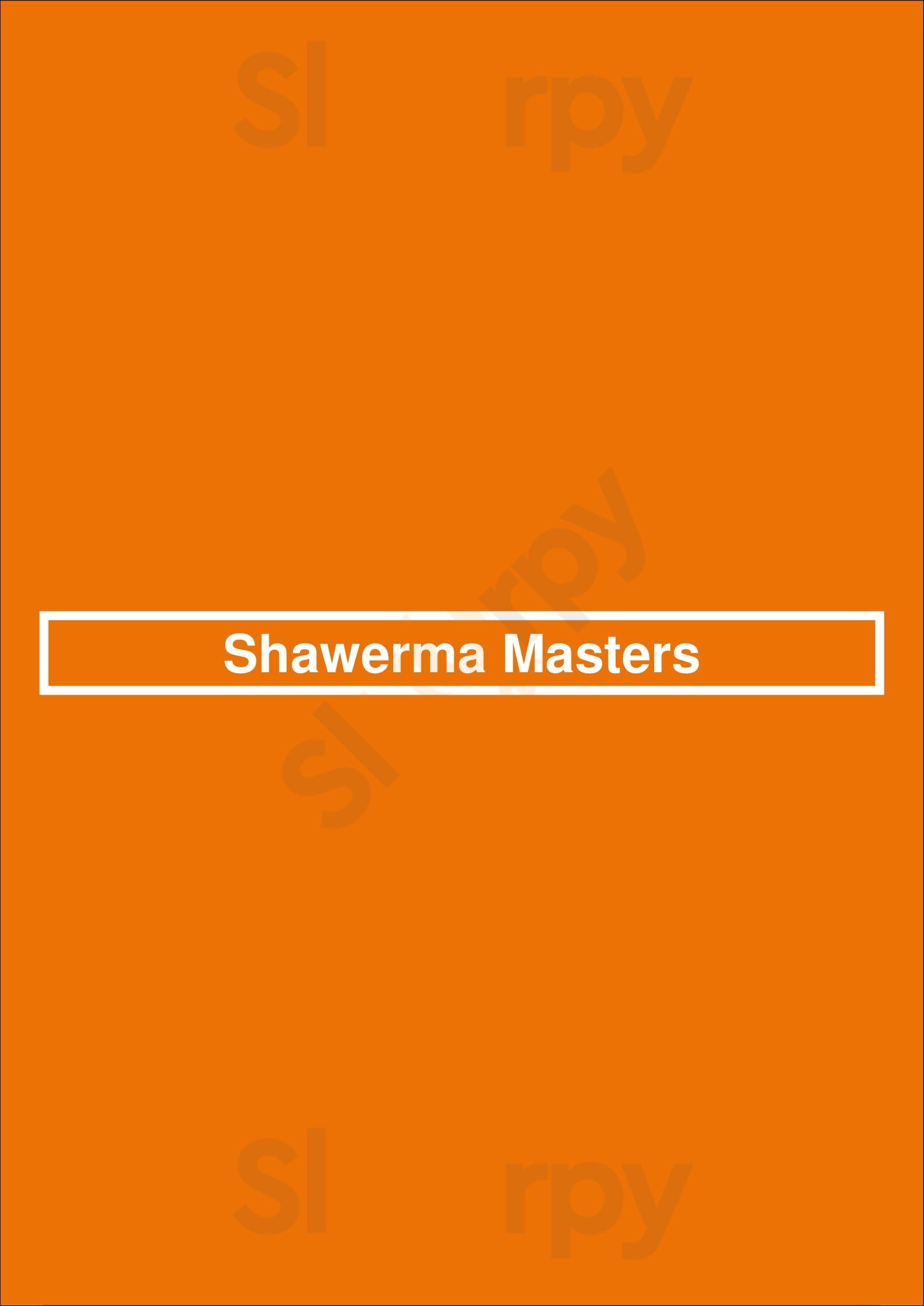 Shawerma Masters Pasadena Menu - 1