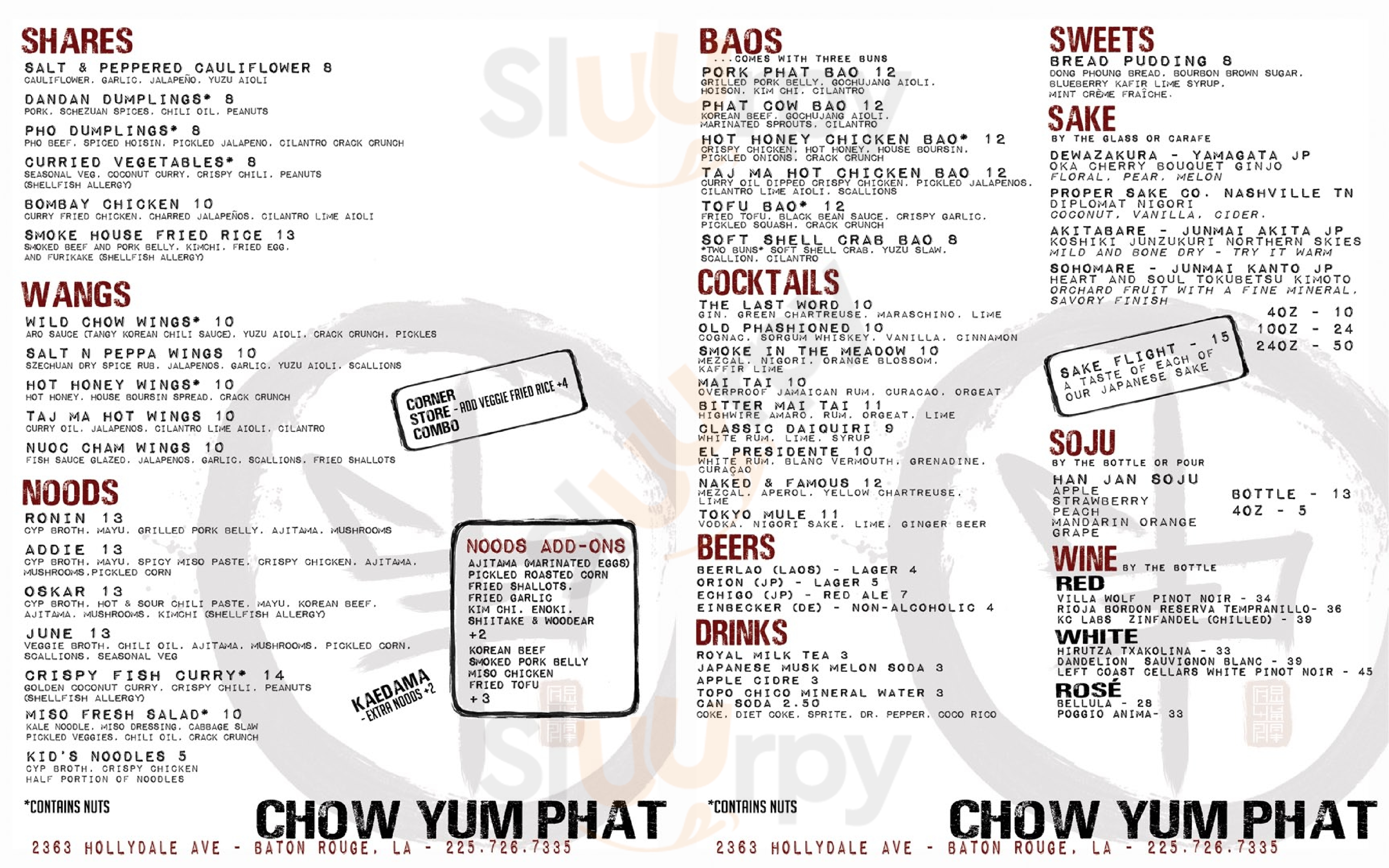 Chow Yum Phat Baton Rouge Menu - 1