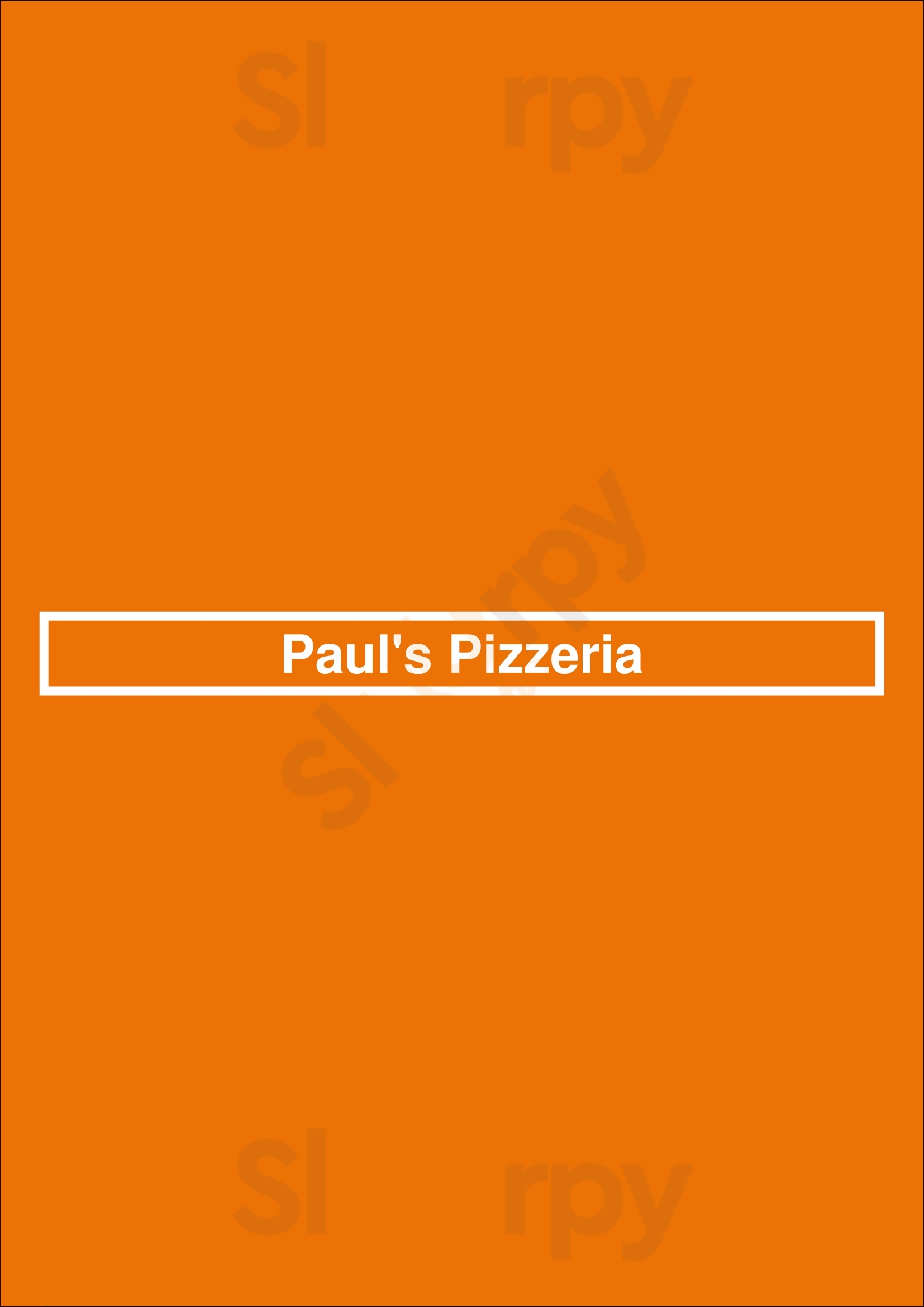 Paul's Pizzeria Detroit Menu - 1