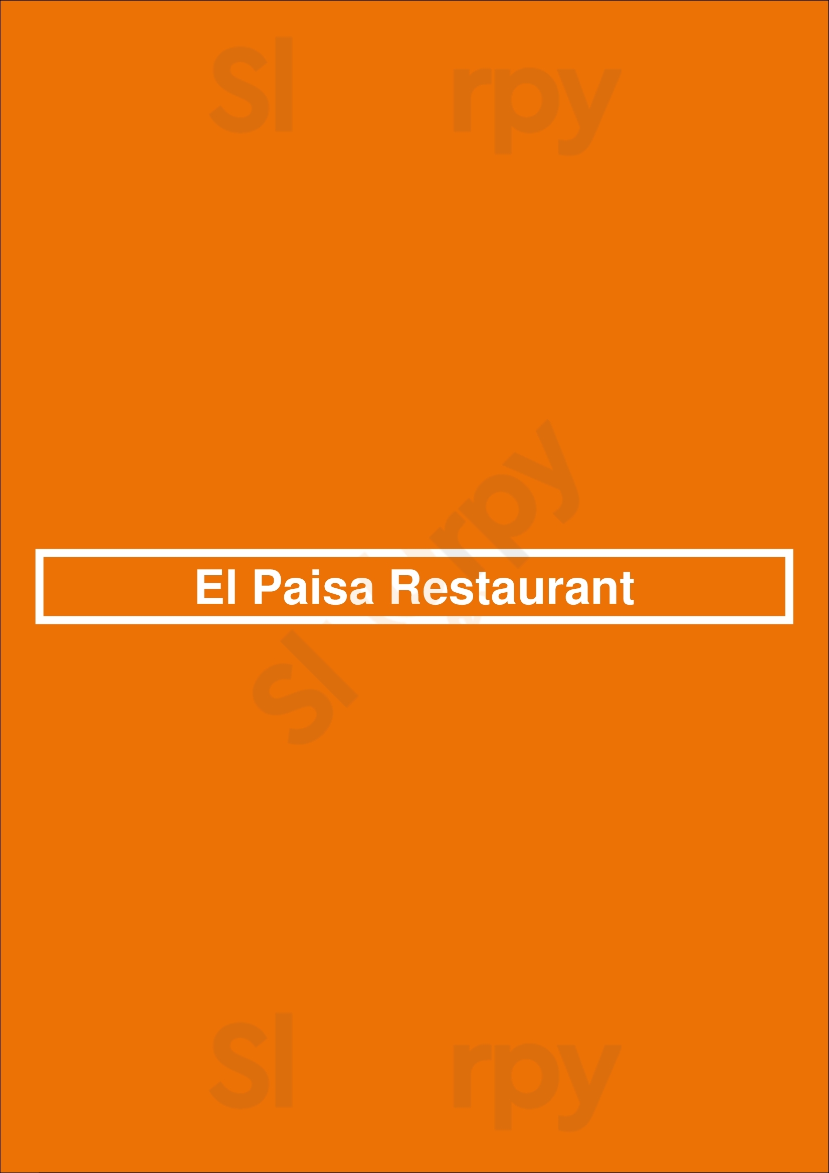 El Paisa Restaurant Long Beach Menu - 1