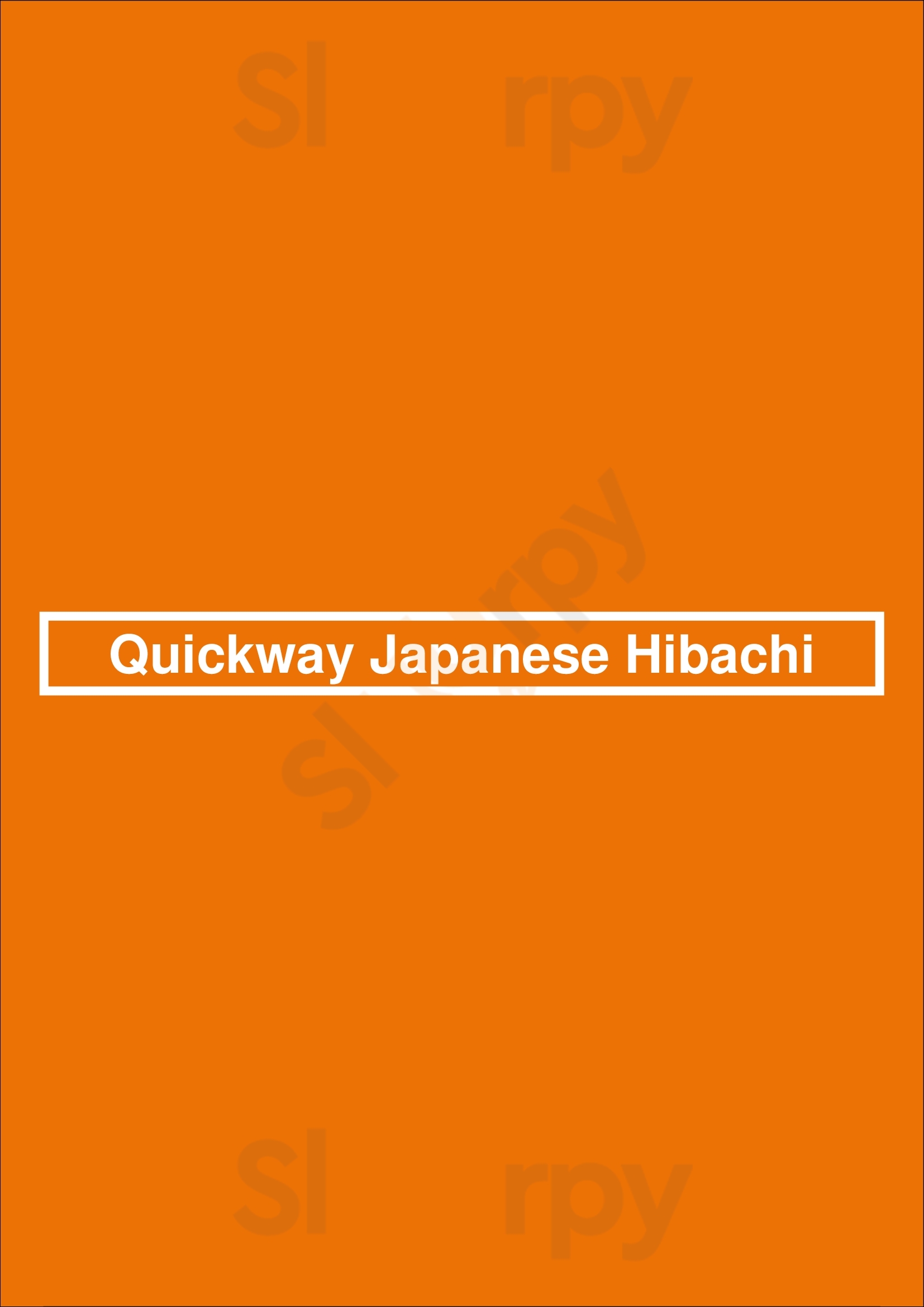 Main Menu - Quickway Japanese Hibachi