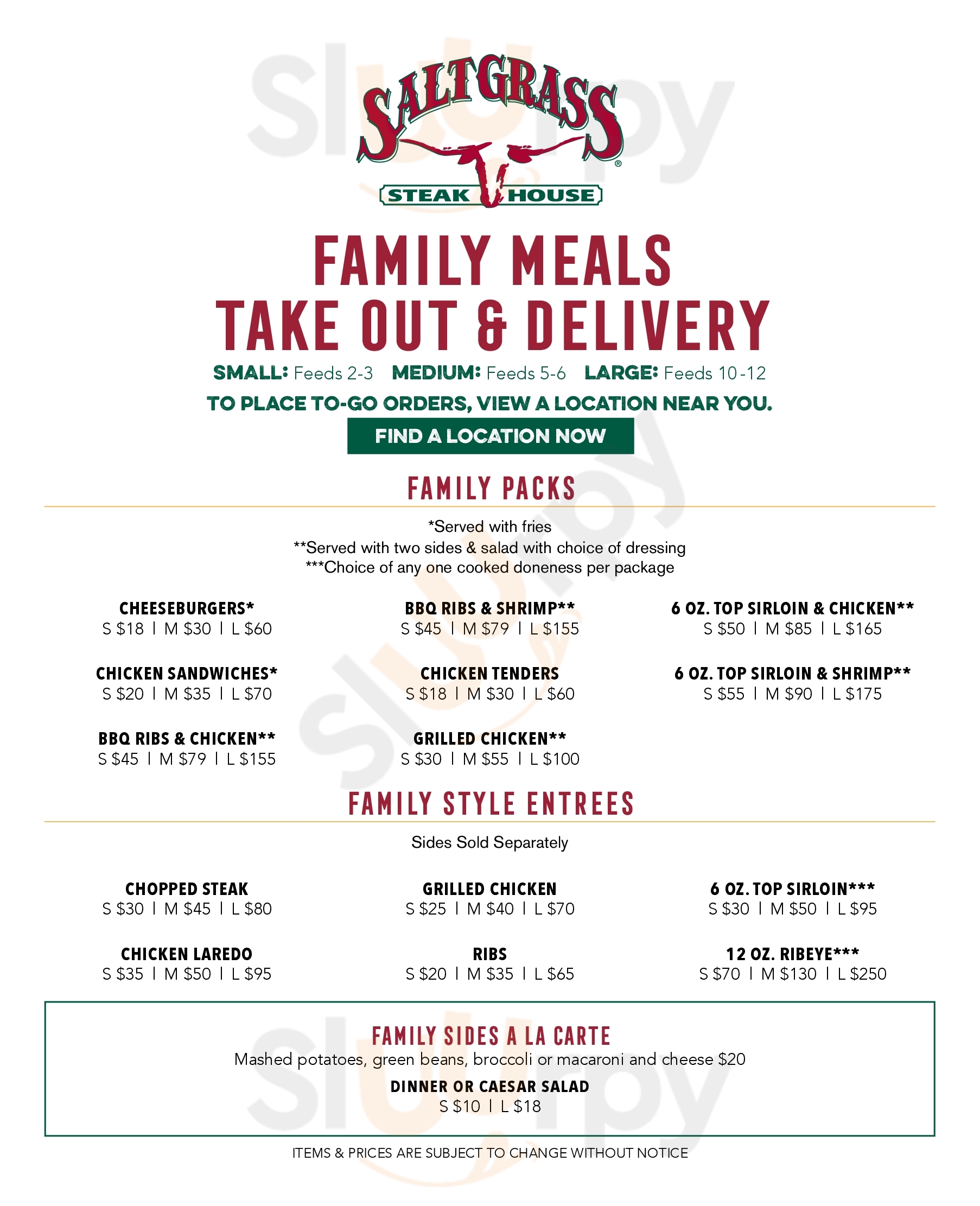 Main Menu - Saltgrass Steak House