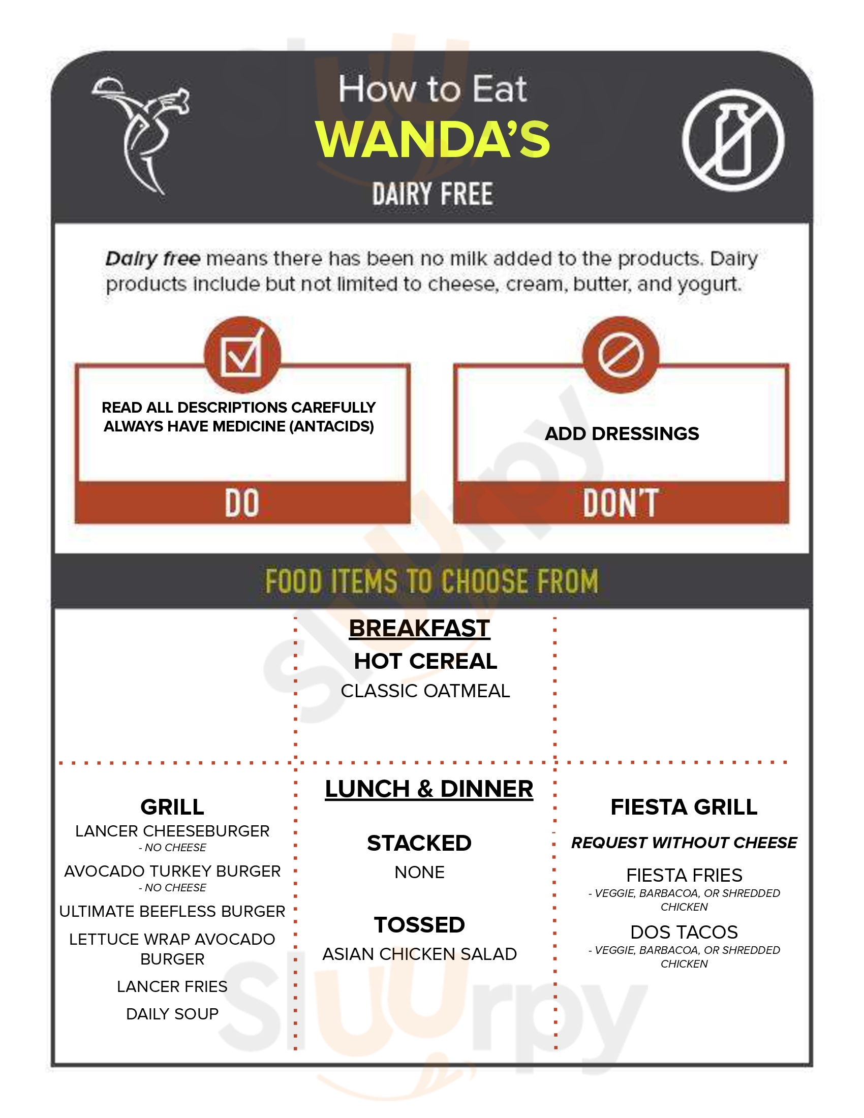 Main Menu - Wanda's Cafe