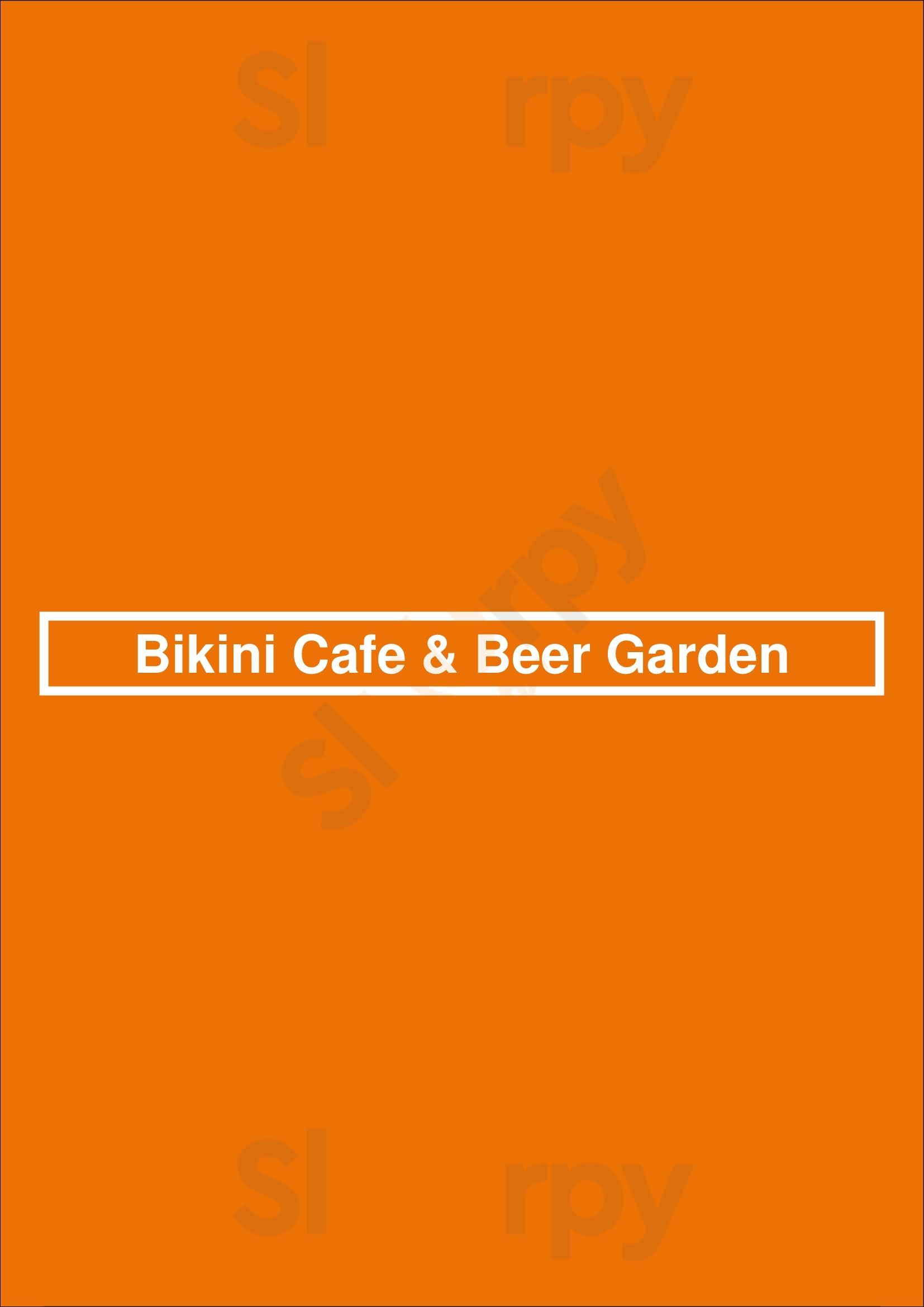 Bikini Cafe & Beer Garden Miami Beach Menu - 1