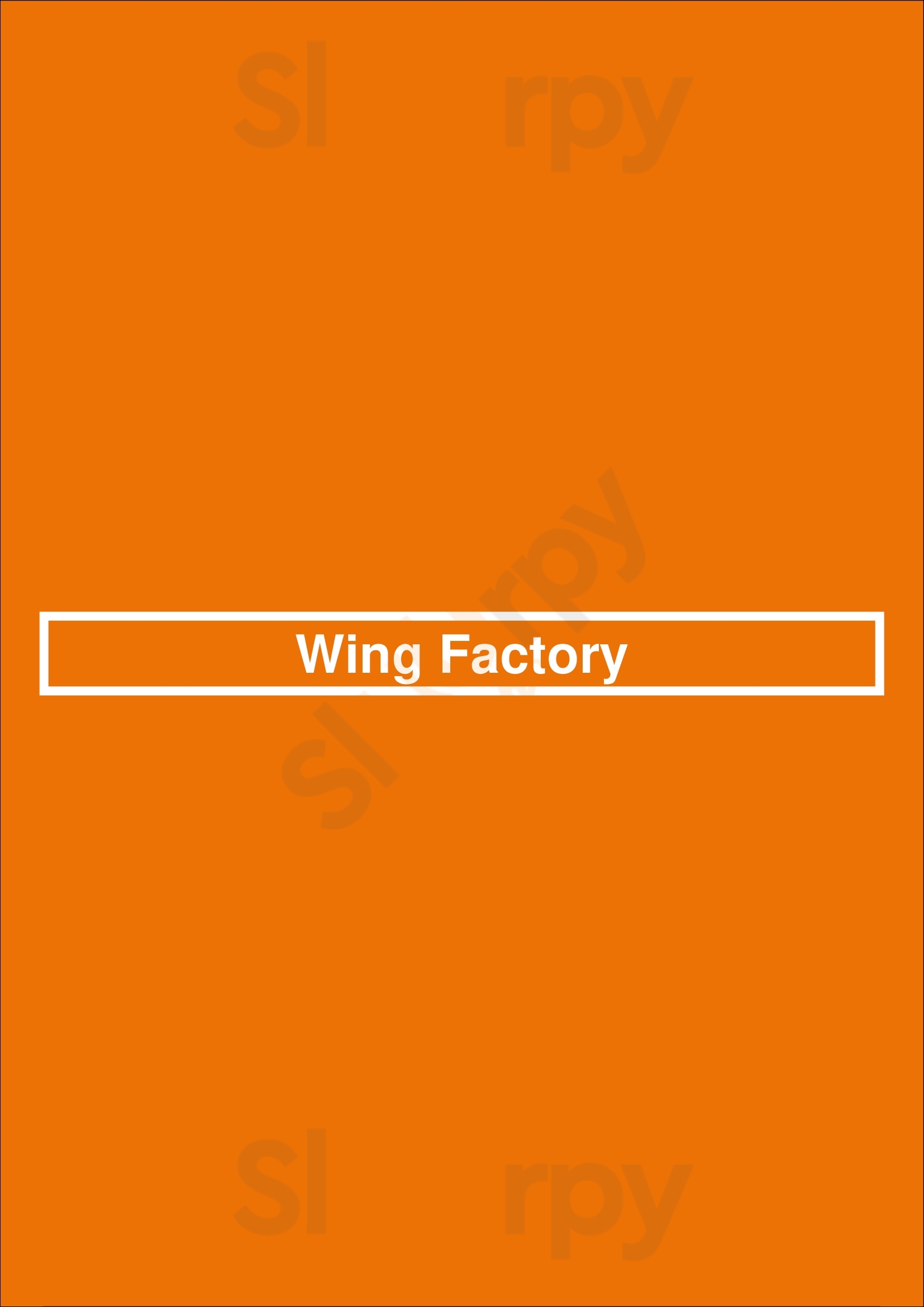 Main Menu - Wing Factory