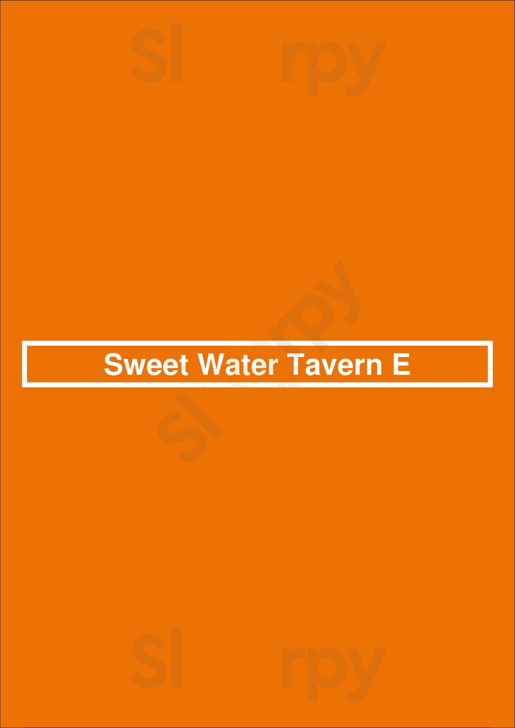 Sweet Water Tavern E Detroit Menu - 1