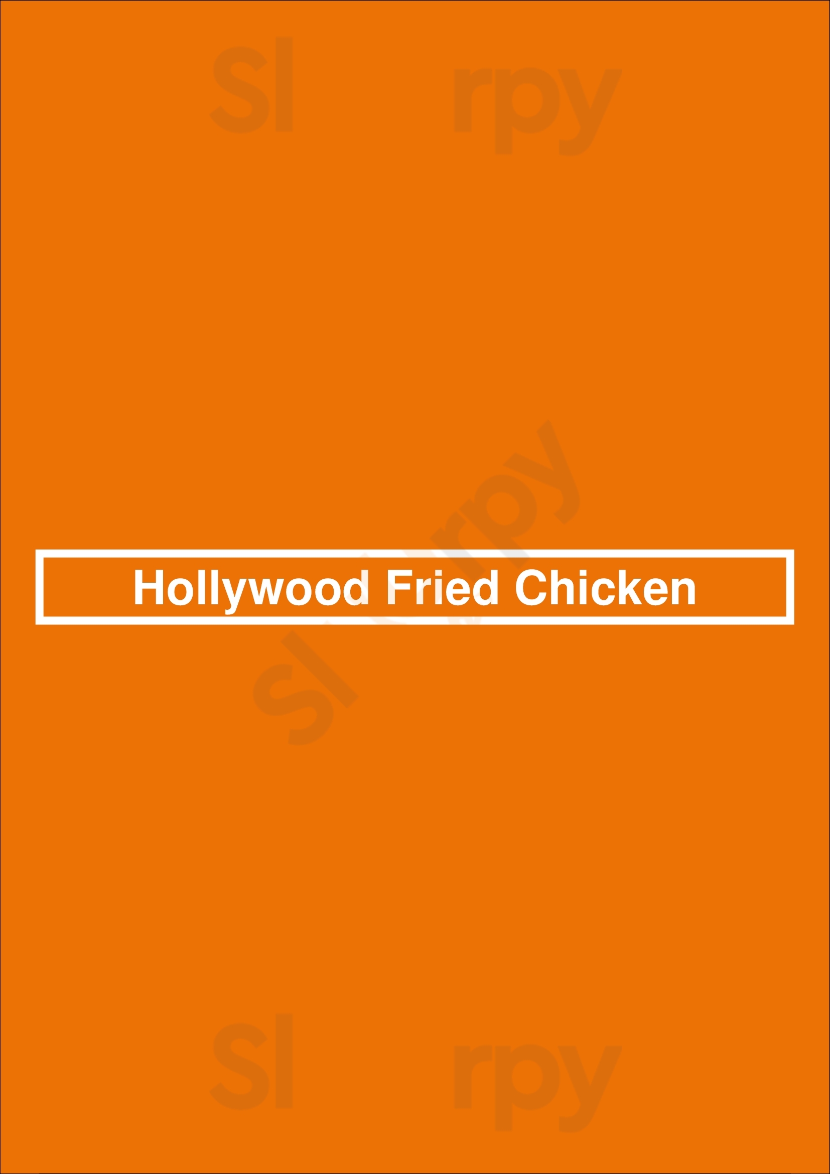 Main Menu - Hollywood Fried Chicken