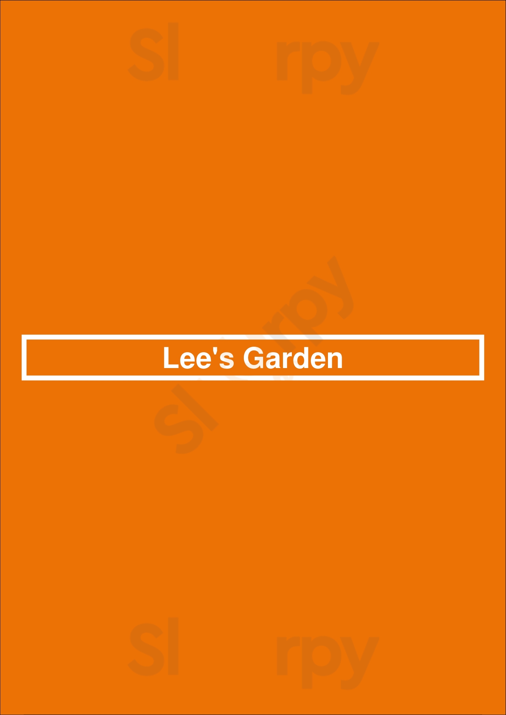 Lee's Garden Lexington Menu - 1