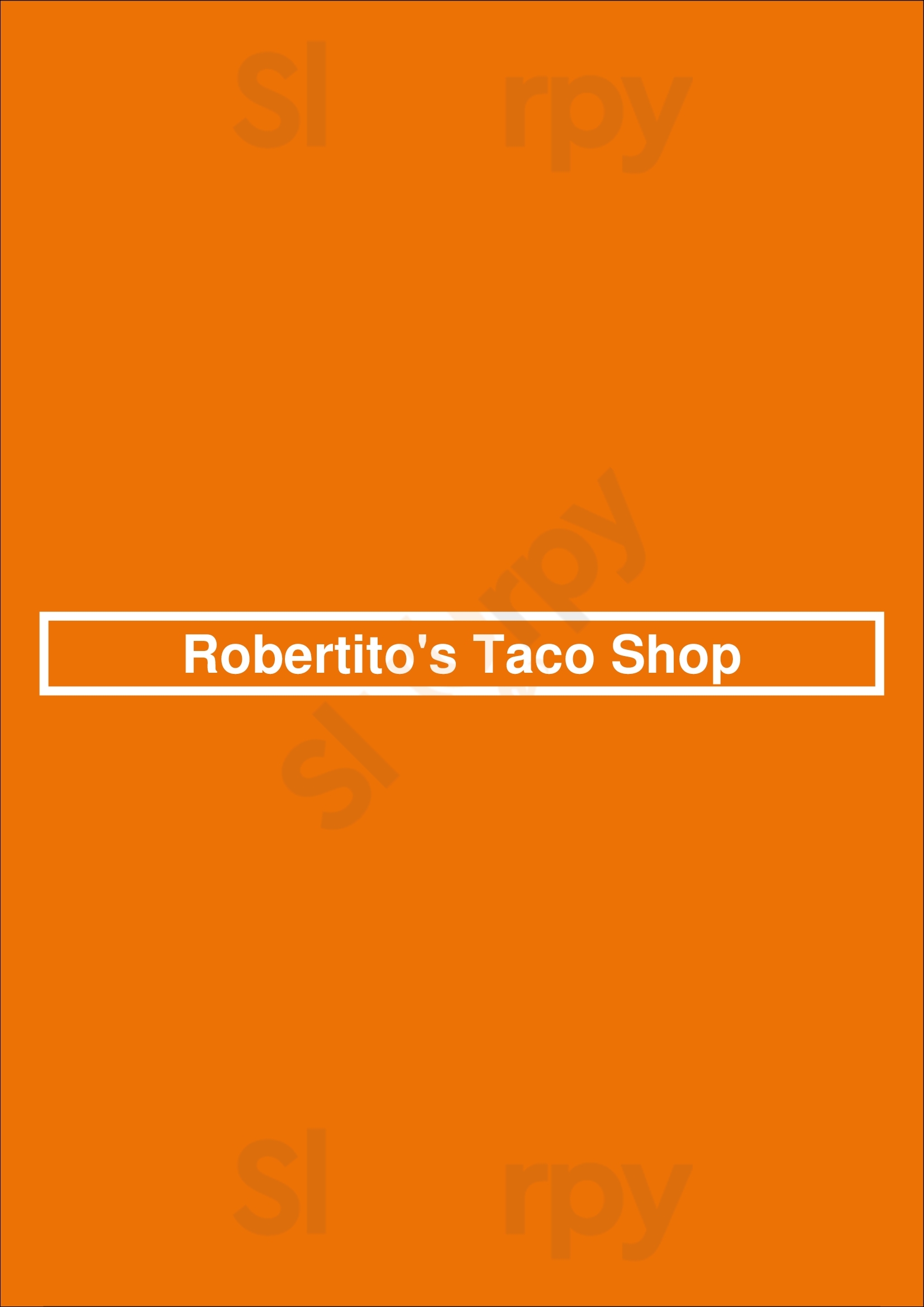 Robertito's Taco Shop Fresno Menu - 1