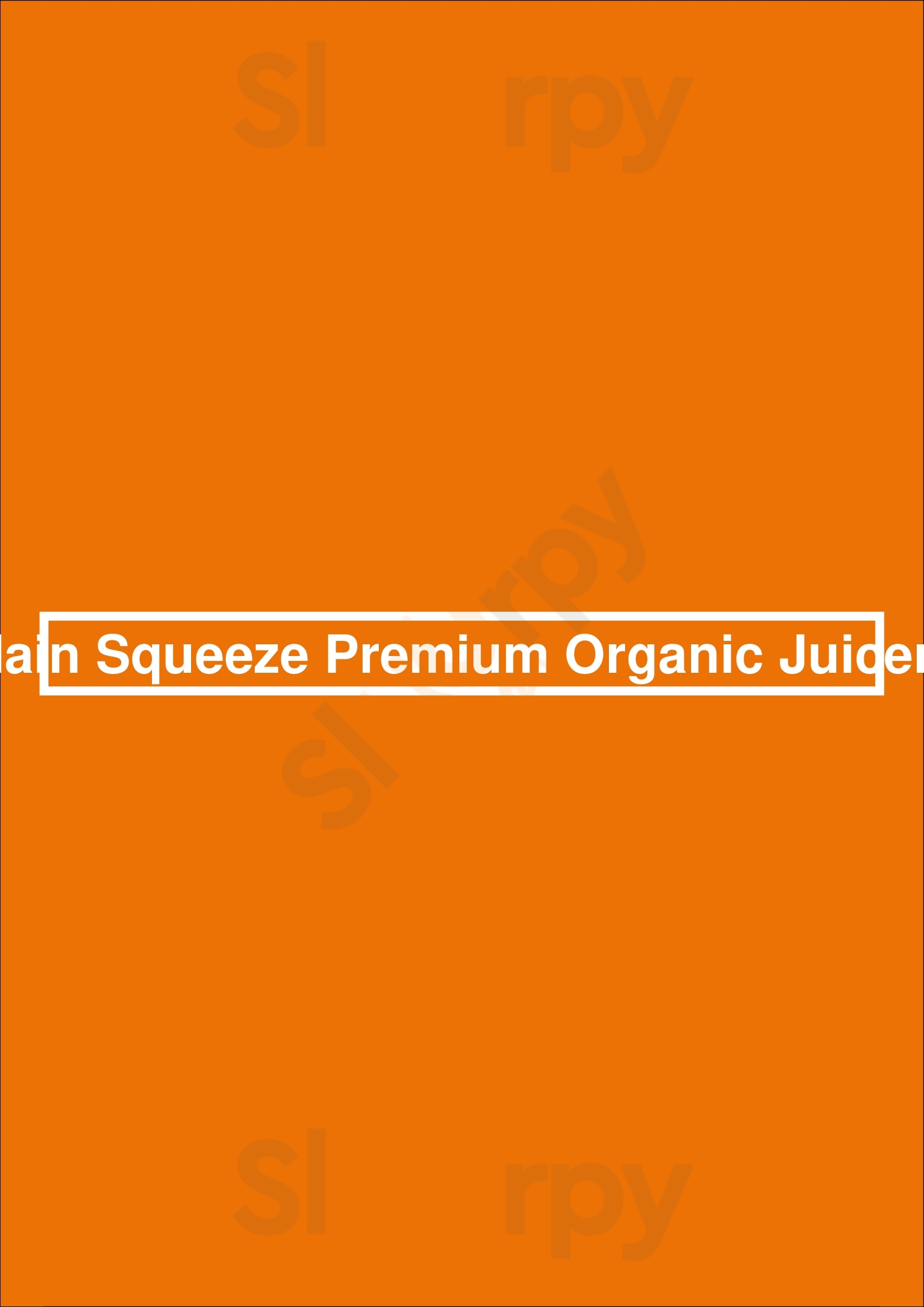 Main Squeeze Premium Organic Juicery Oakland Menu - 1