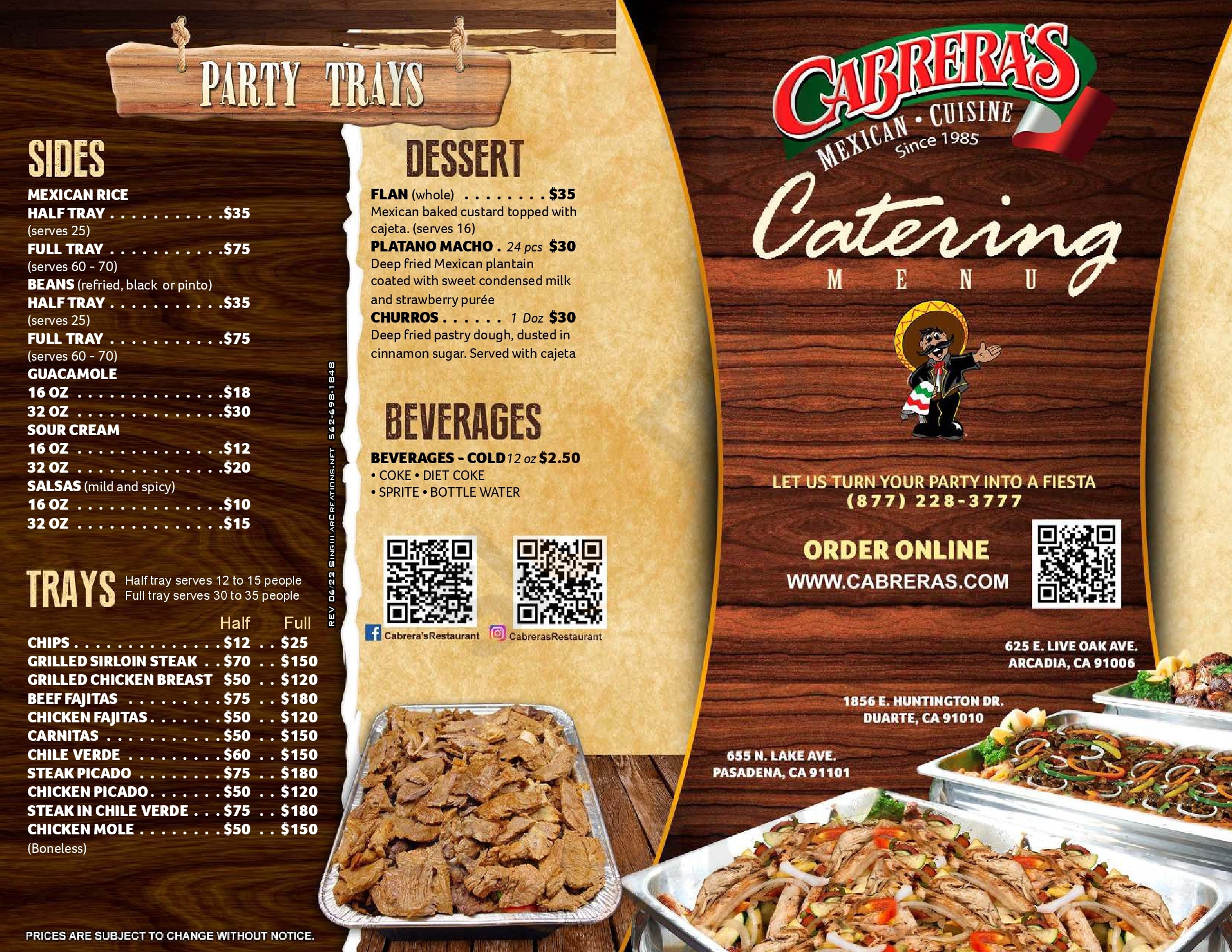 Main Menu - Sausalito Mexican Restaurant