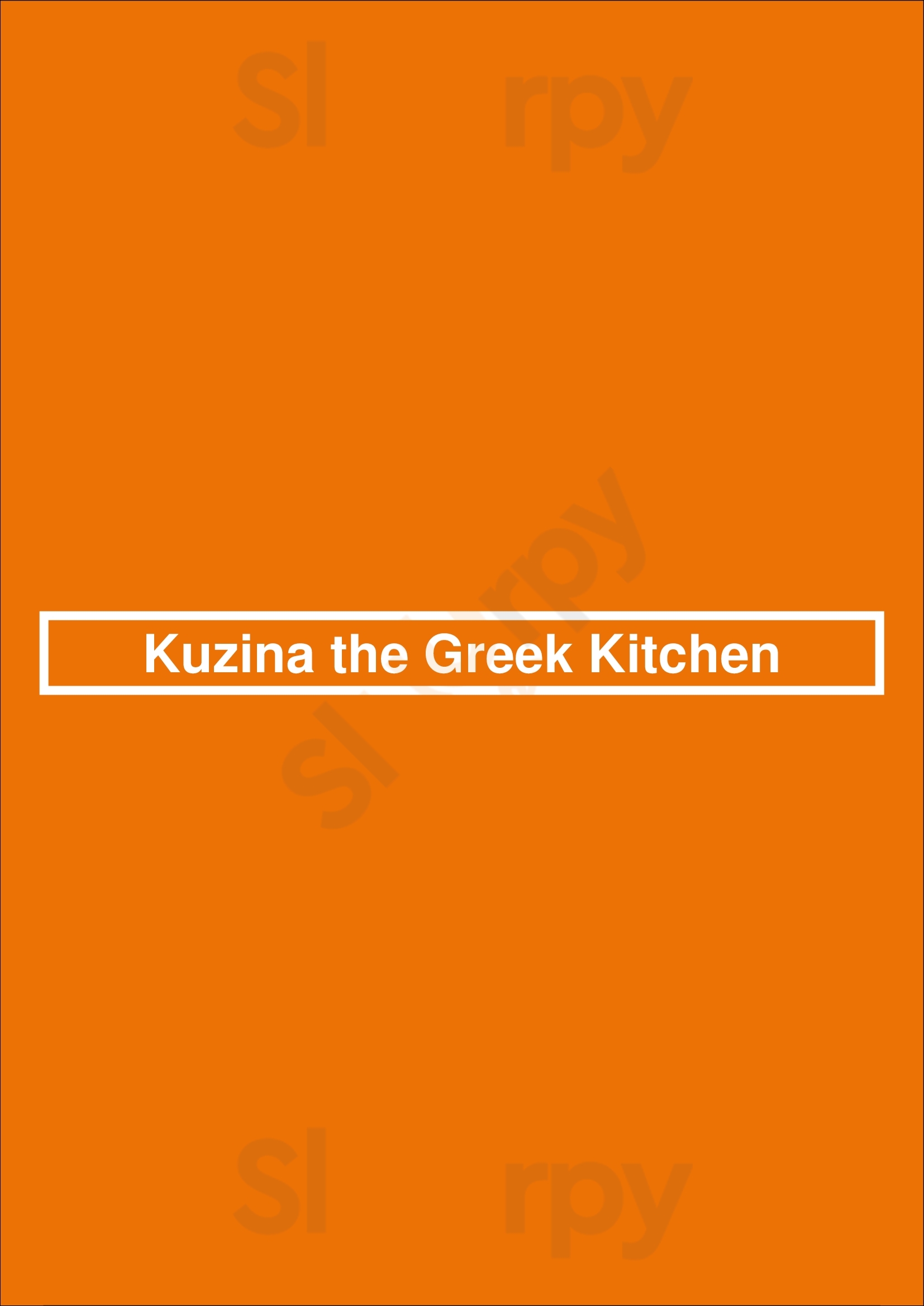 Kuzina The Greek Kitchen Staten Island Menu - 1