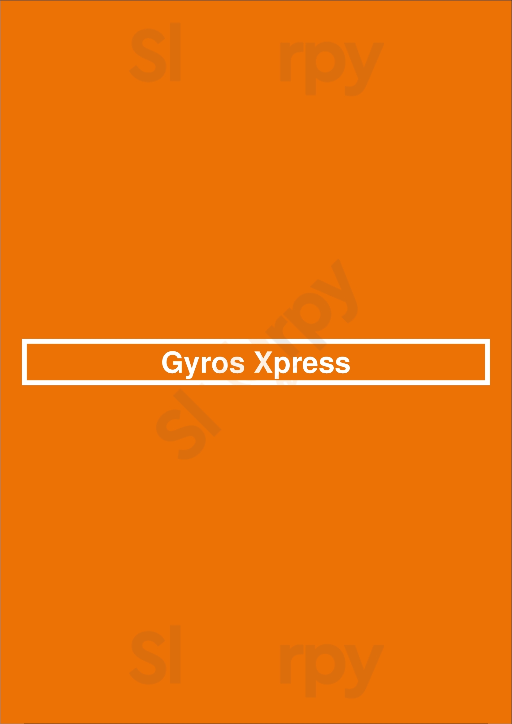 Gyros Xpress Arlington Menu - 1