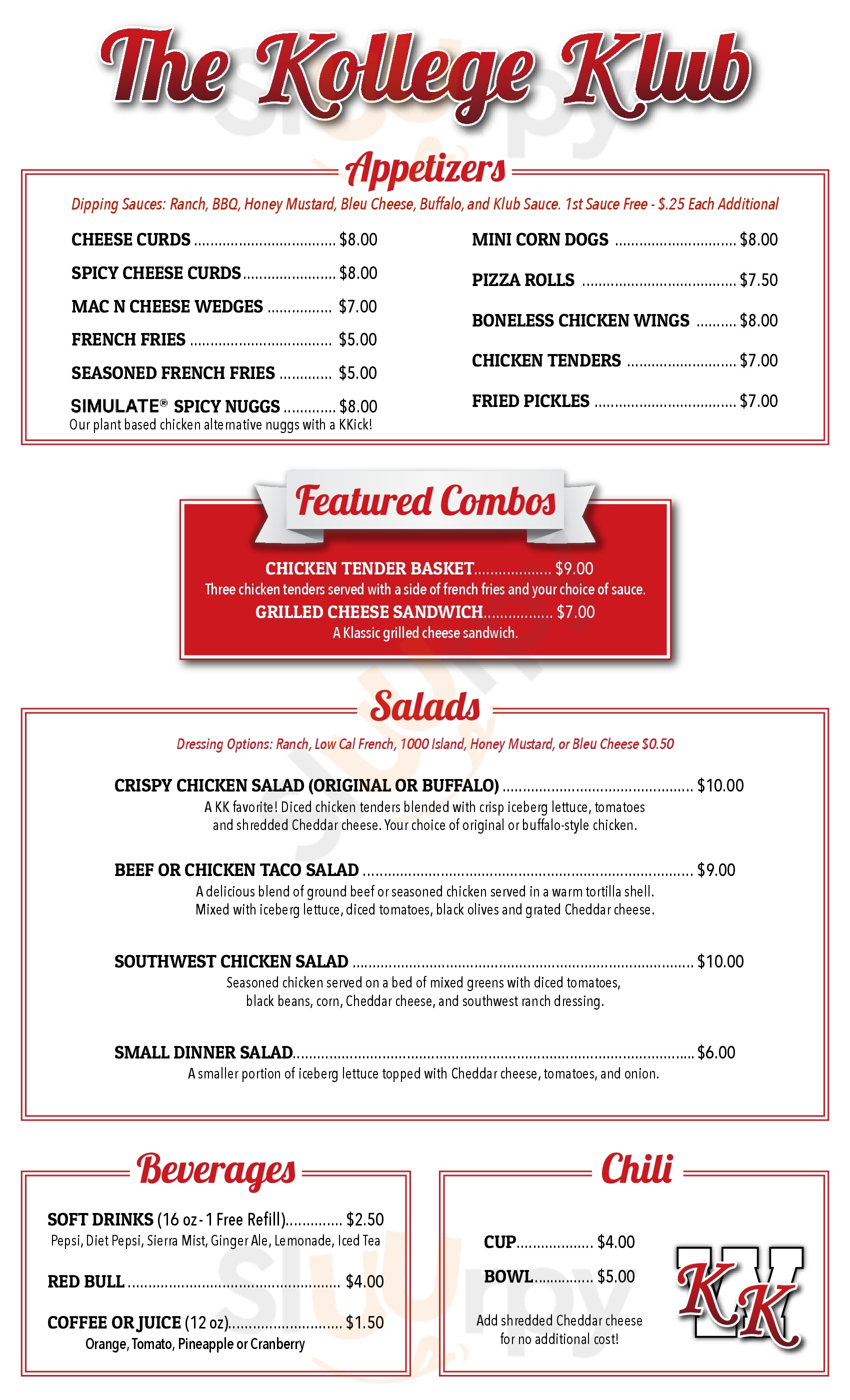 Main Menu - Kollege Klub