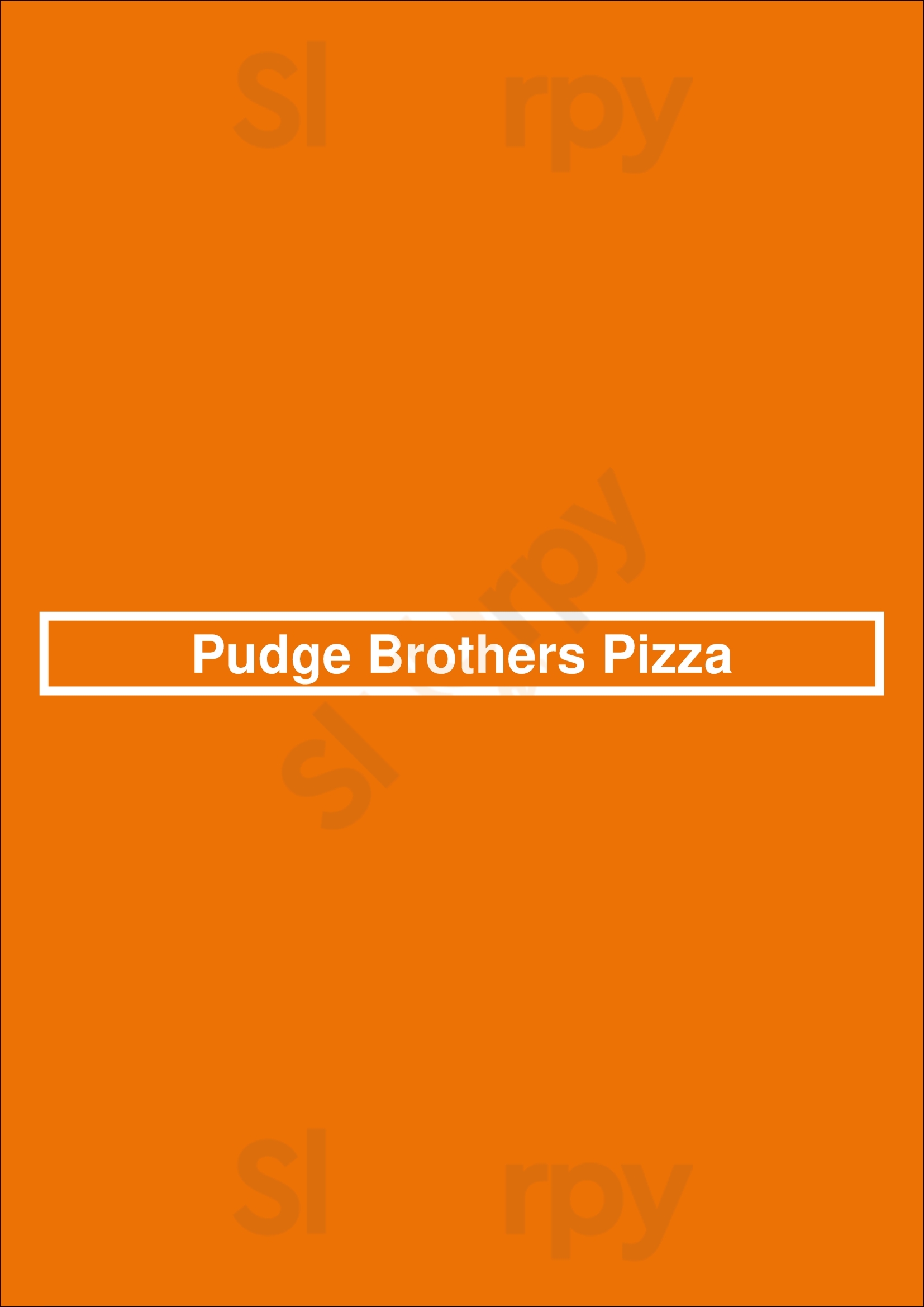 Main Menu - Pudge Brothers Pizza