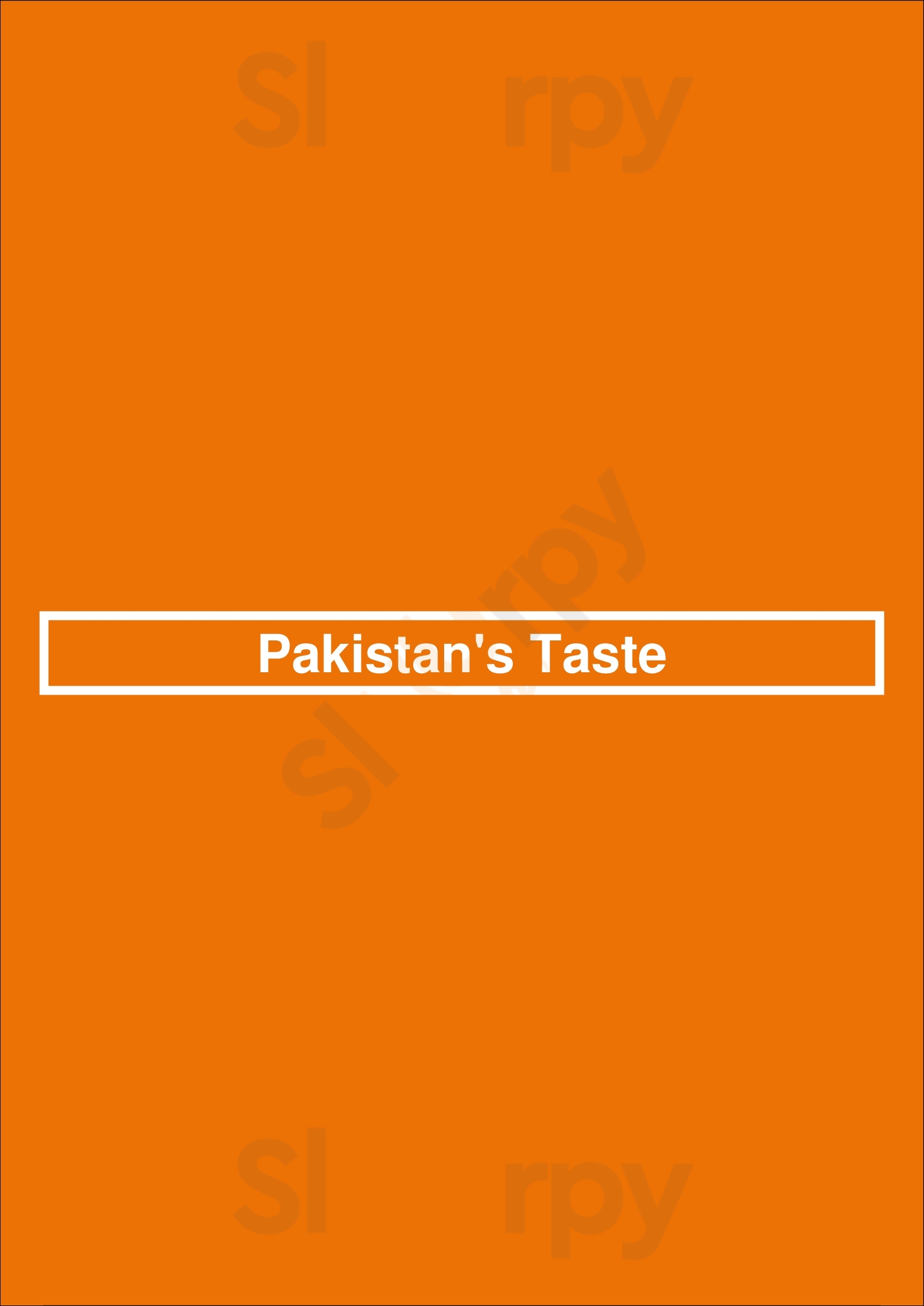 Pakistan's Taste Arlington Menu - 1