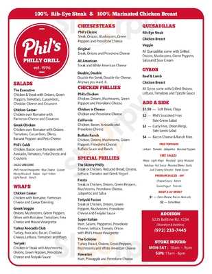 Phil's Philly Grill, Plano