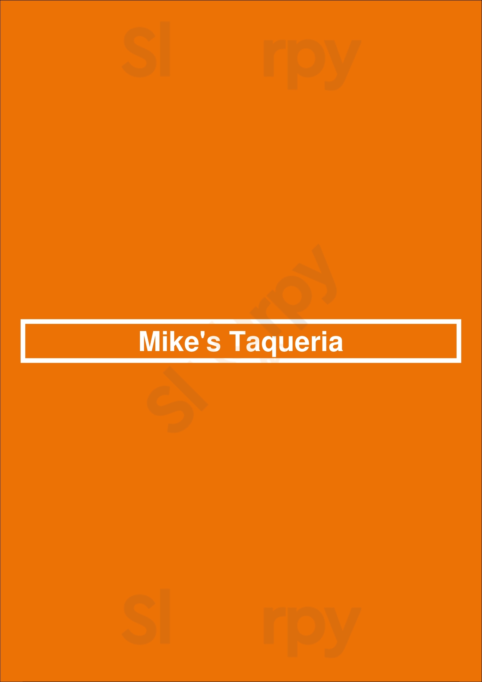 Mike's Taqueria Arlington Menu - 1