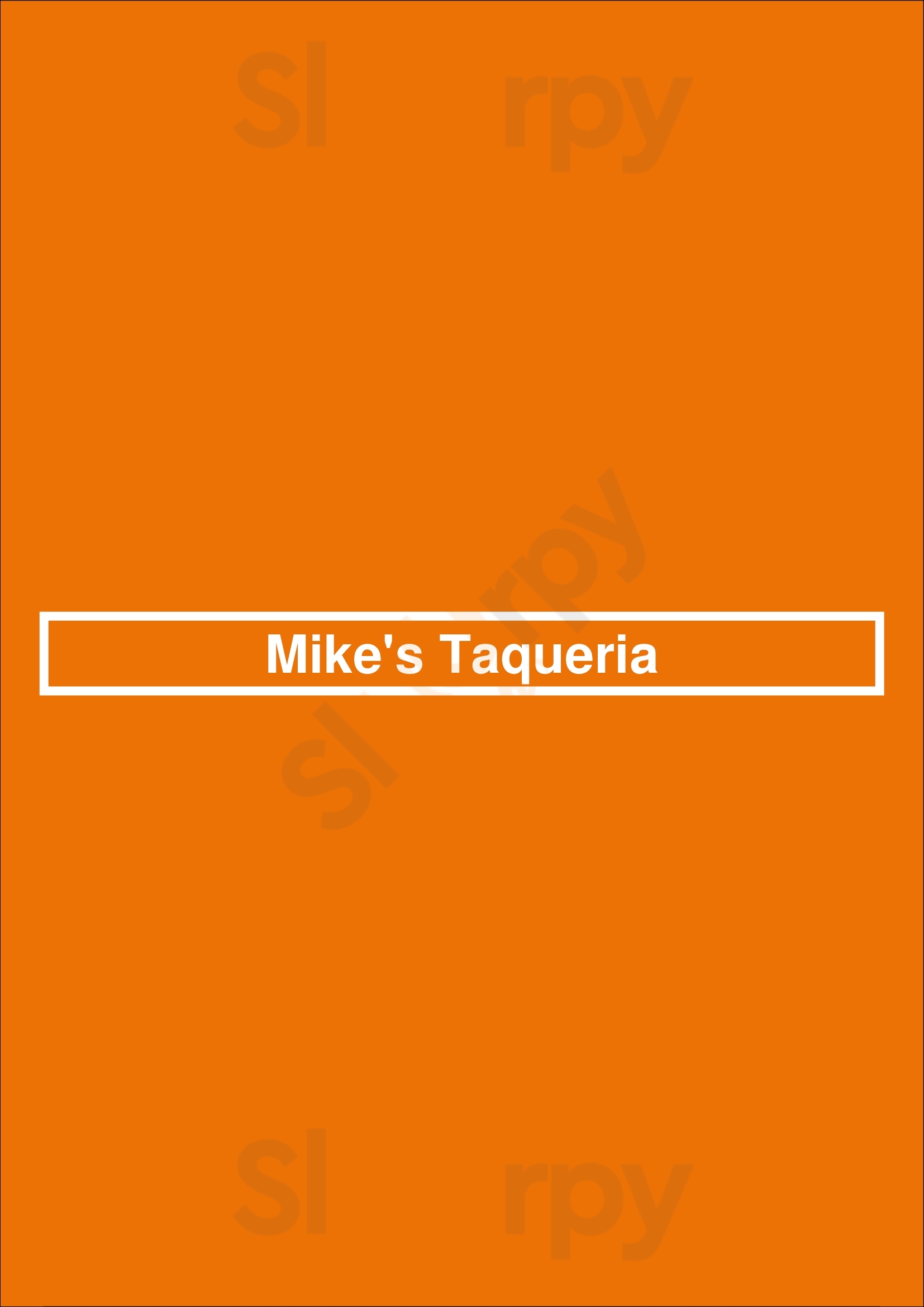 Main Menu - Mike's Taqueria