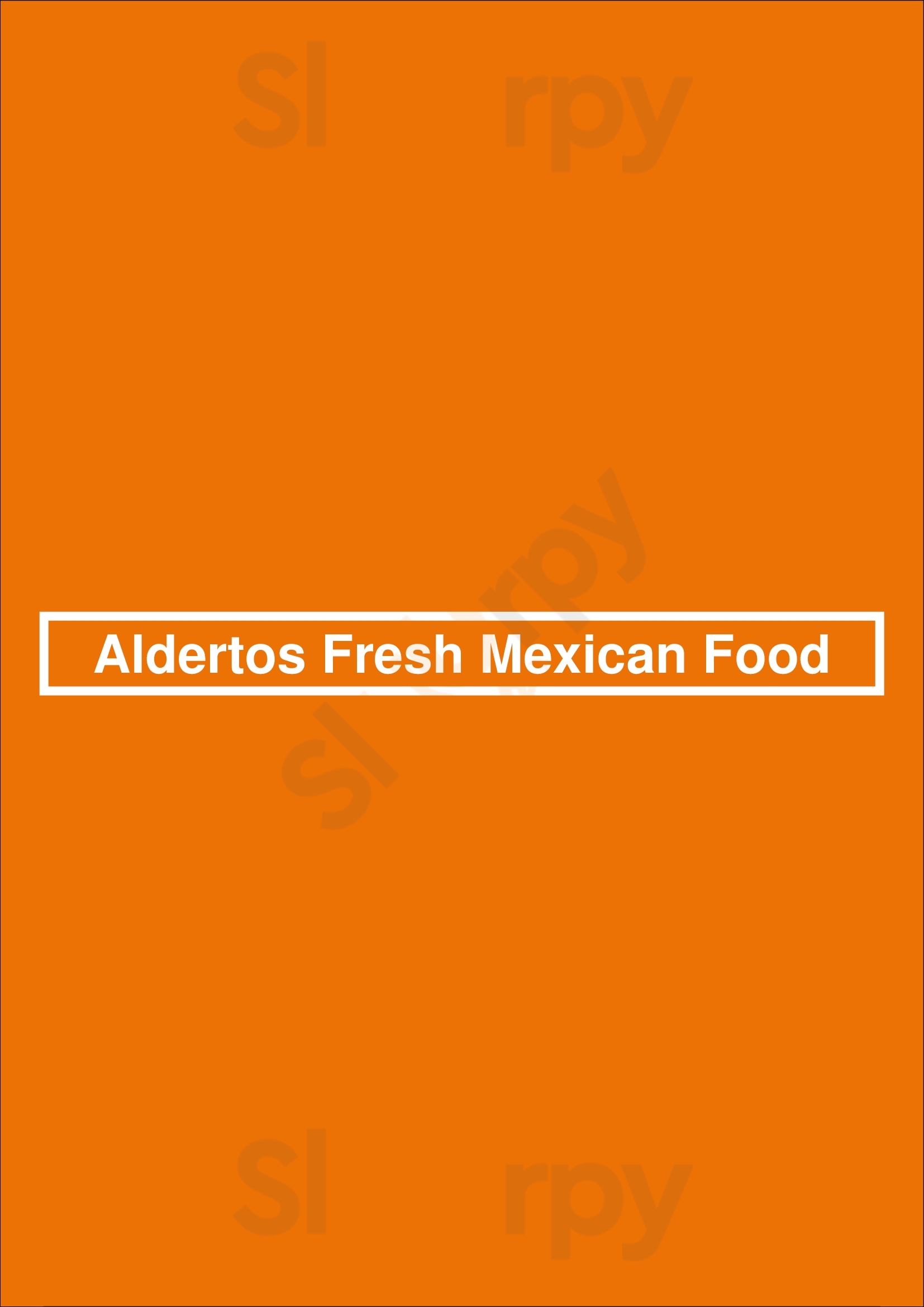 Aldertos Fresh Mexican Food Reno Menu - 1
