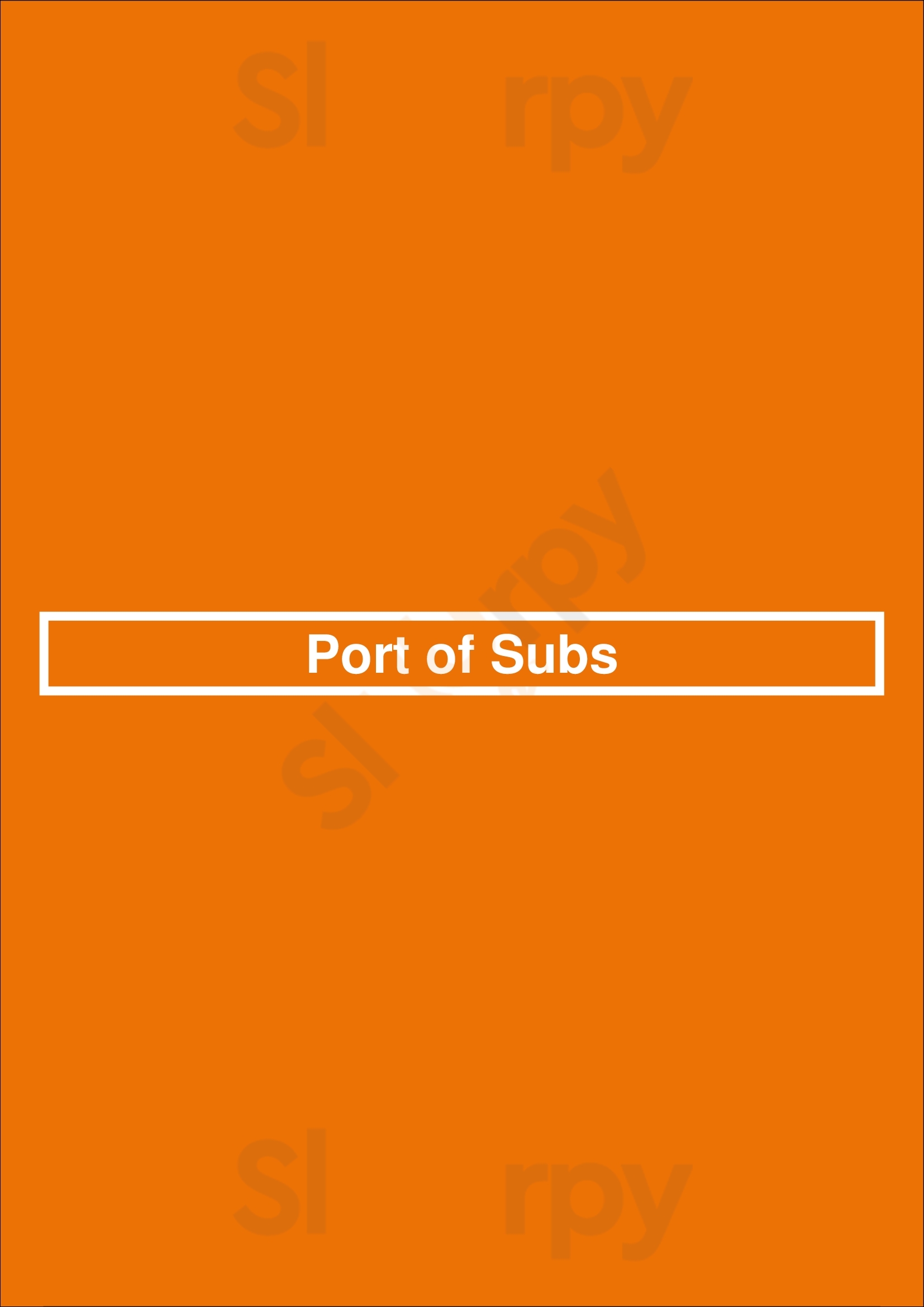 Port Of Subs Fresno Menu - 1