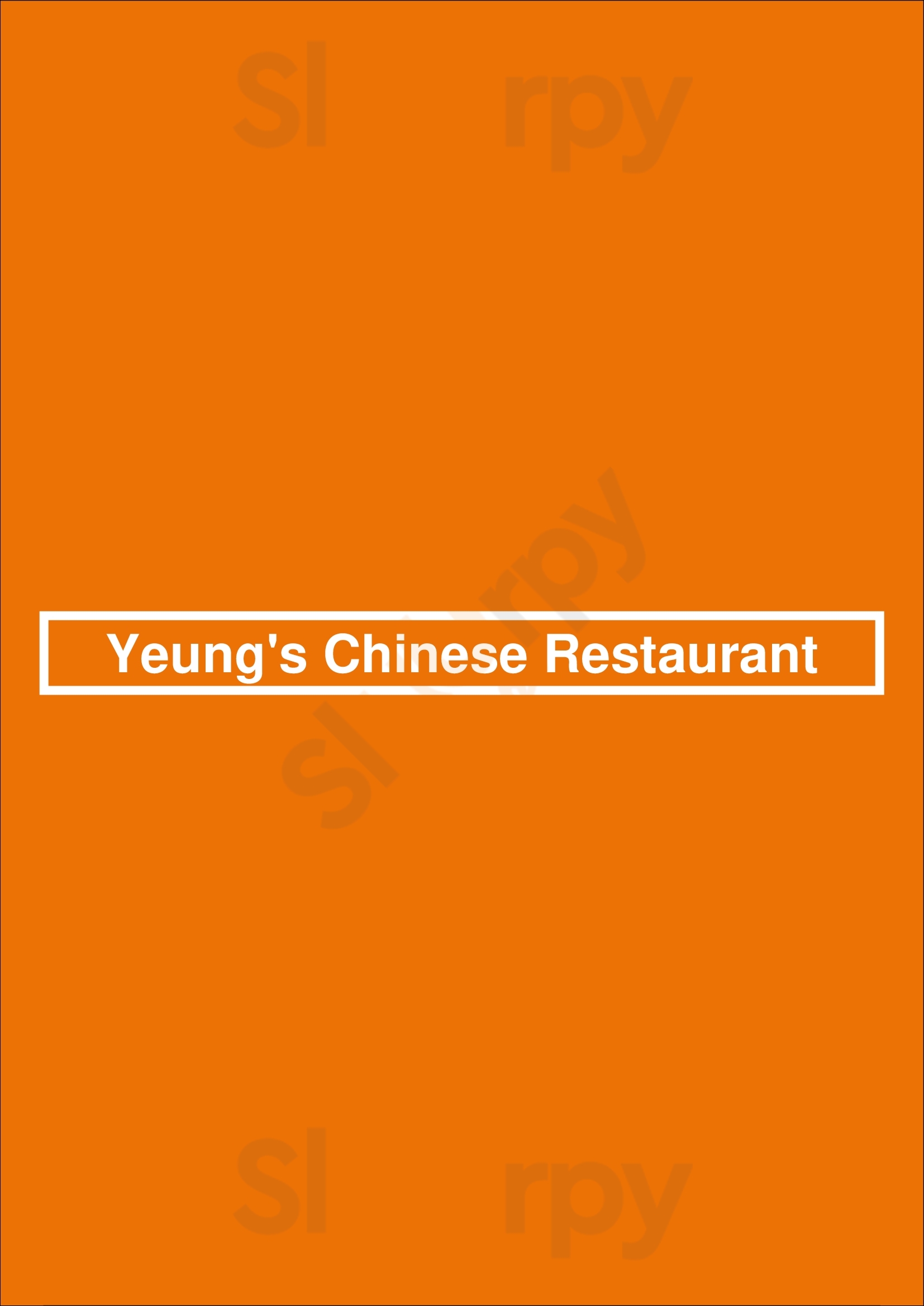 Yeung's Chinese Restaurant Miami Beach Menu - 1