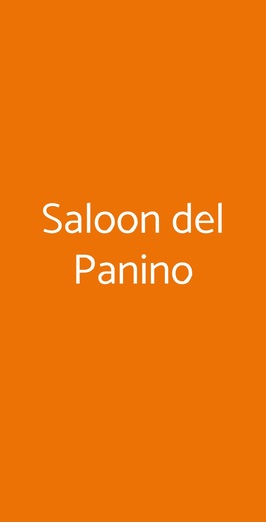 Saloon Del Panino - Portuense, Roma