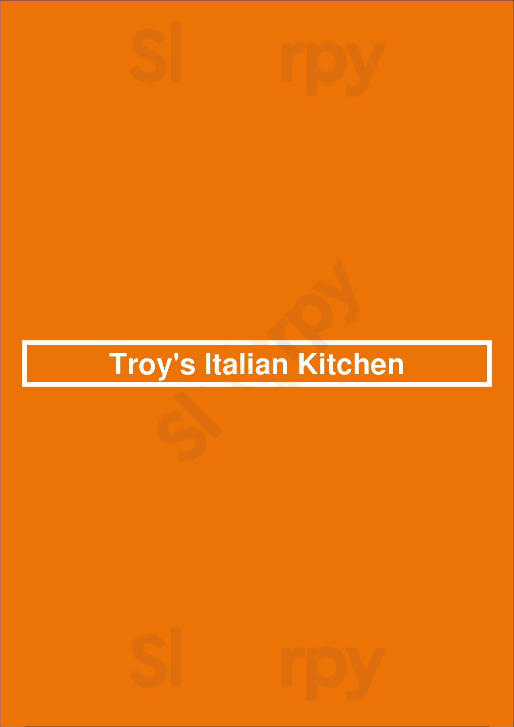 Troy's Italian Kitchen Arlington Menu - 1