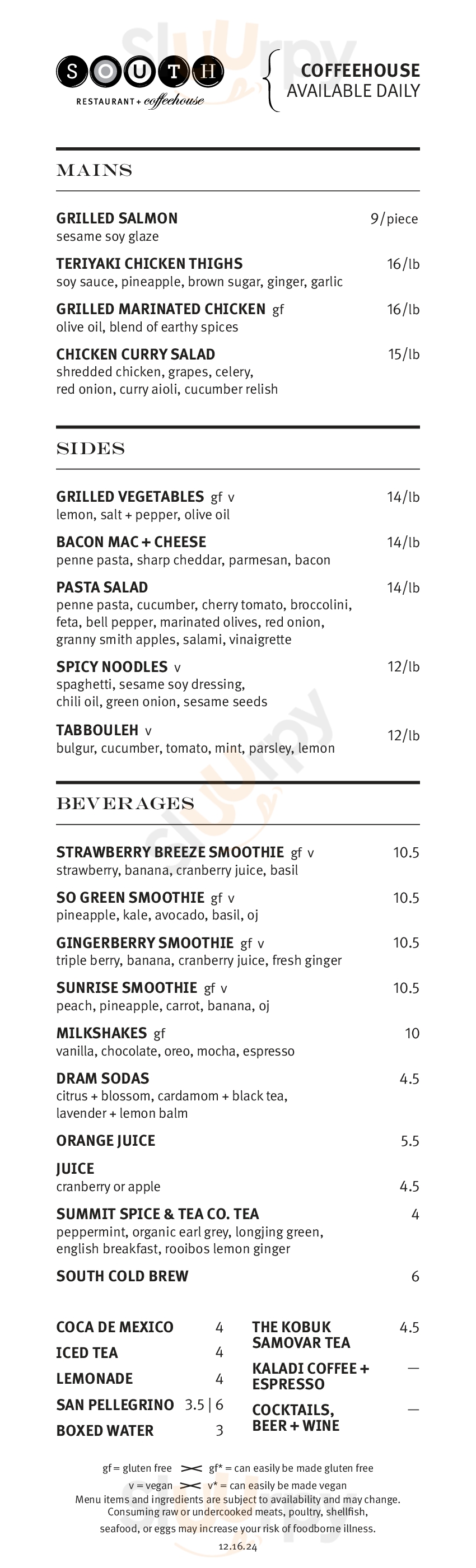 Main Menu - O'malley Square Cafe