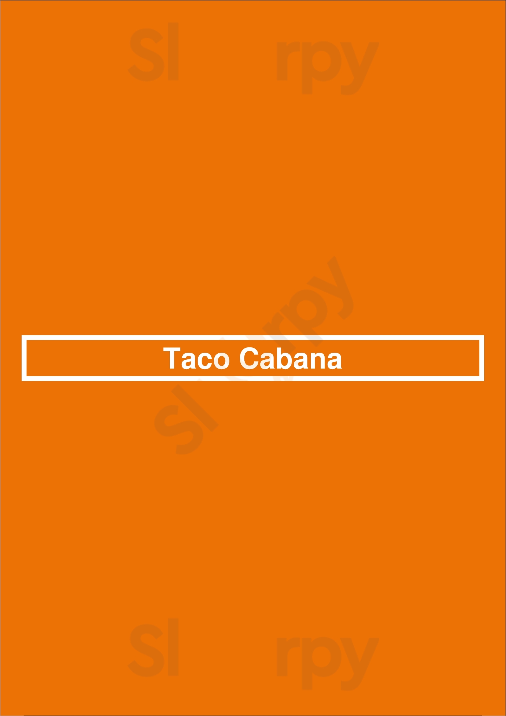 Taco Cabana Plano Menu - 1
